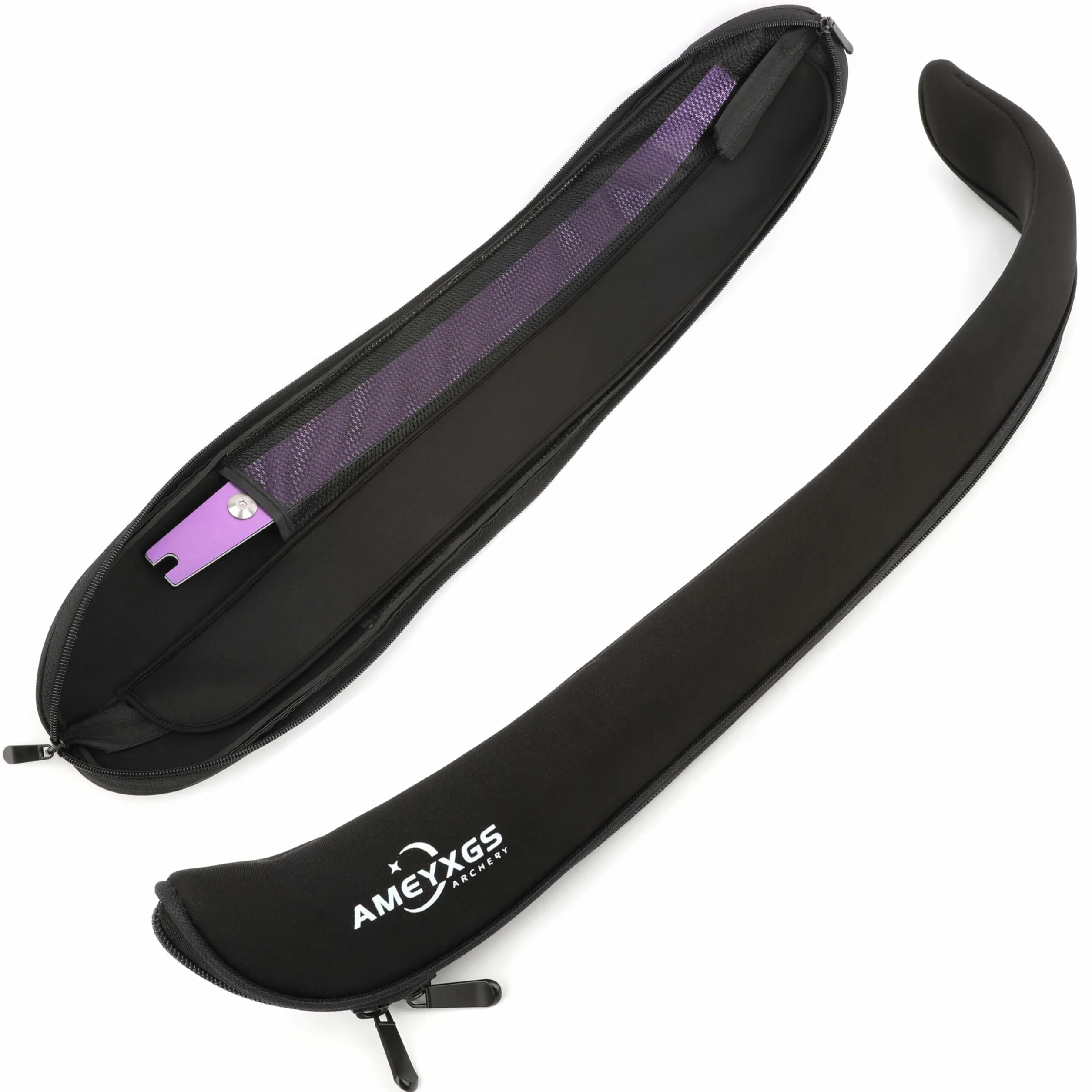 Etui pour Branches d'arc Recurve en Tissu Noir Sac de Rangement pour Branches d'arc Pochette protectrice légère pour Accessoires de tir à l'arc