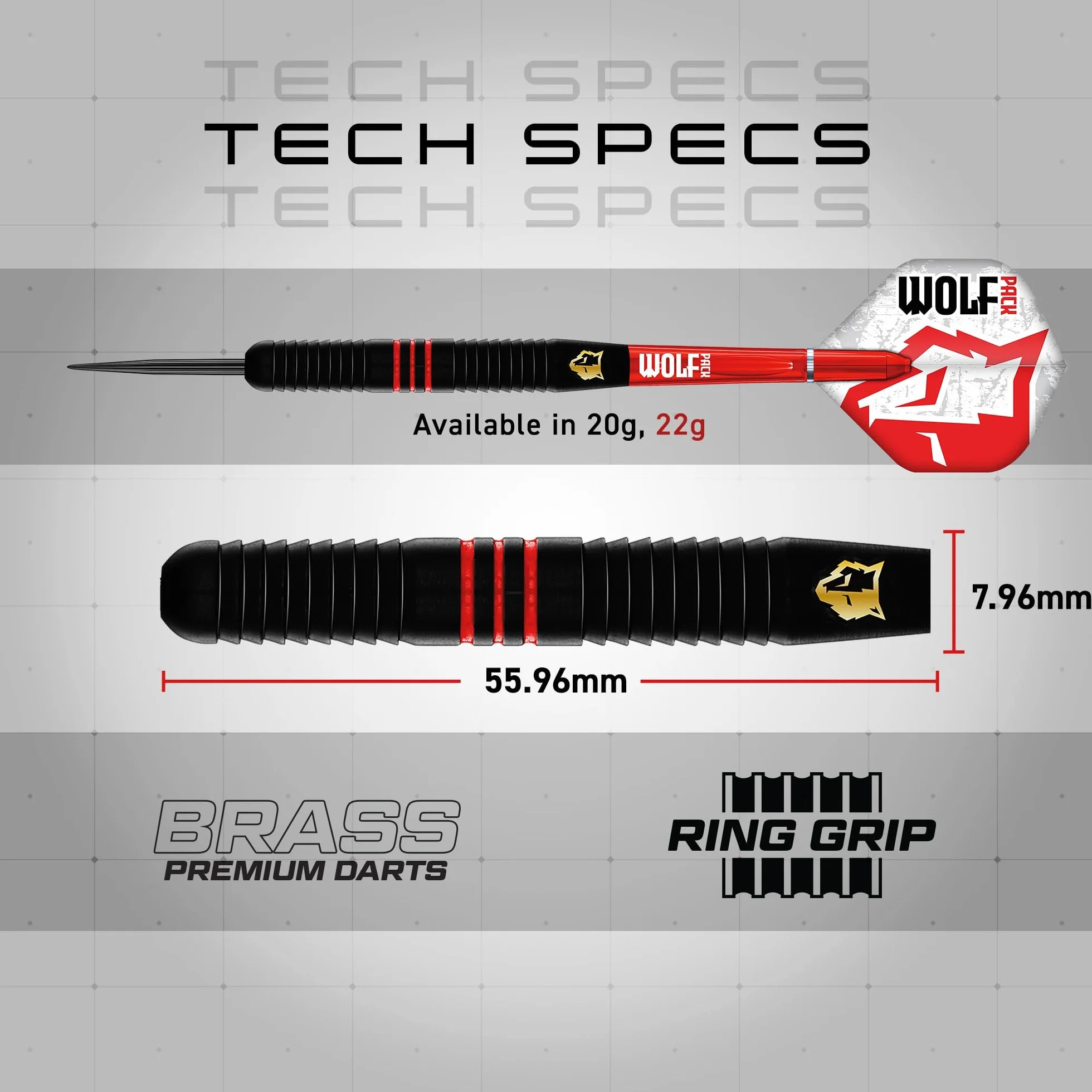 RED DRAGON Flechette Pointe Acier/Plastique Wolfpack 18g 20g 22g Jeu De Flechettes Pointe Souple Steeltip