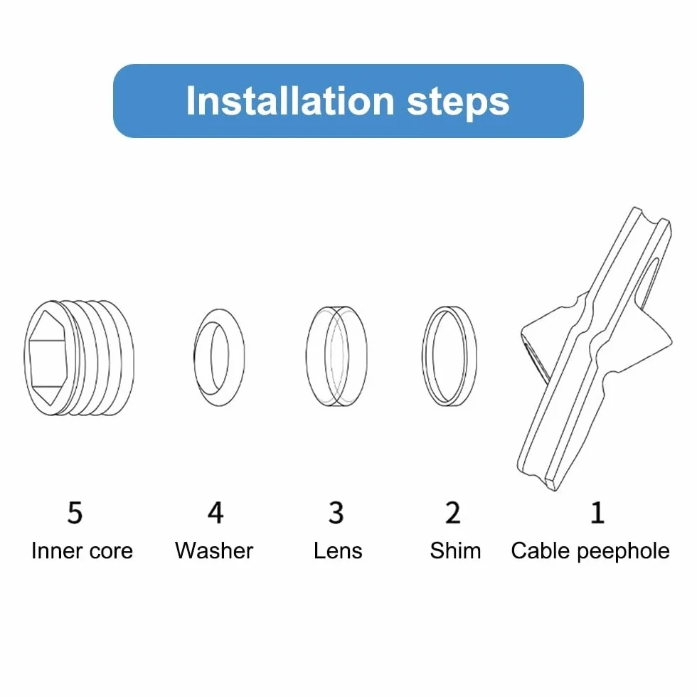 MiOYOOW Tube Peep Sight Kit 6X/8X Clarificateur Accessoires de Tir à l'Arc pour Arc à Poulies