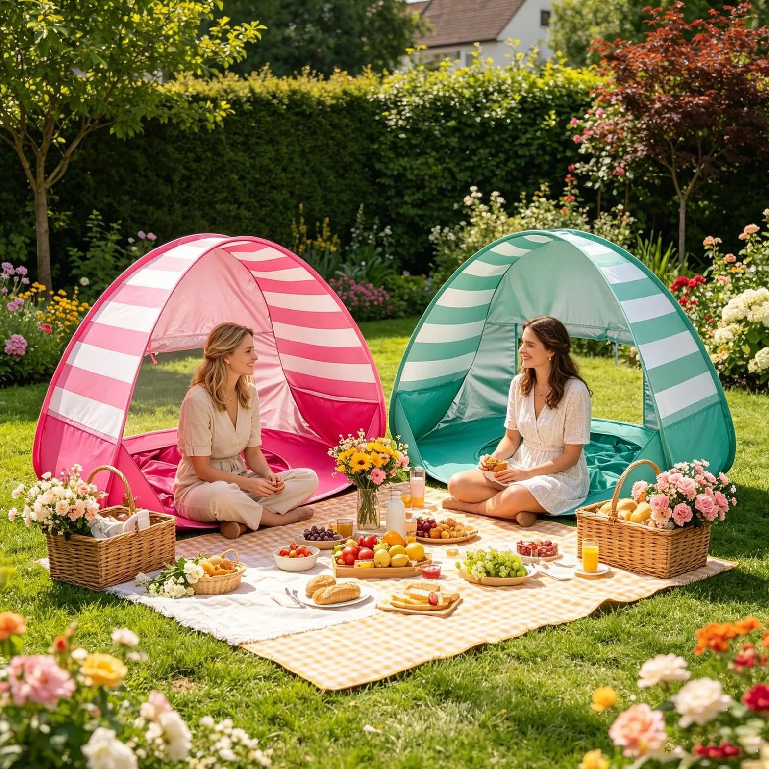 Tente De Plage pour Bébé Popup Tente De Plage pour Bébé avec Mini Piscine Tentes De Plages Anti UV, Portable pour Enfant pour Plages, Camping, Jardin,120x83x70cm