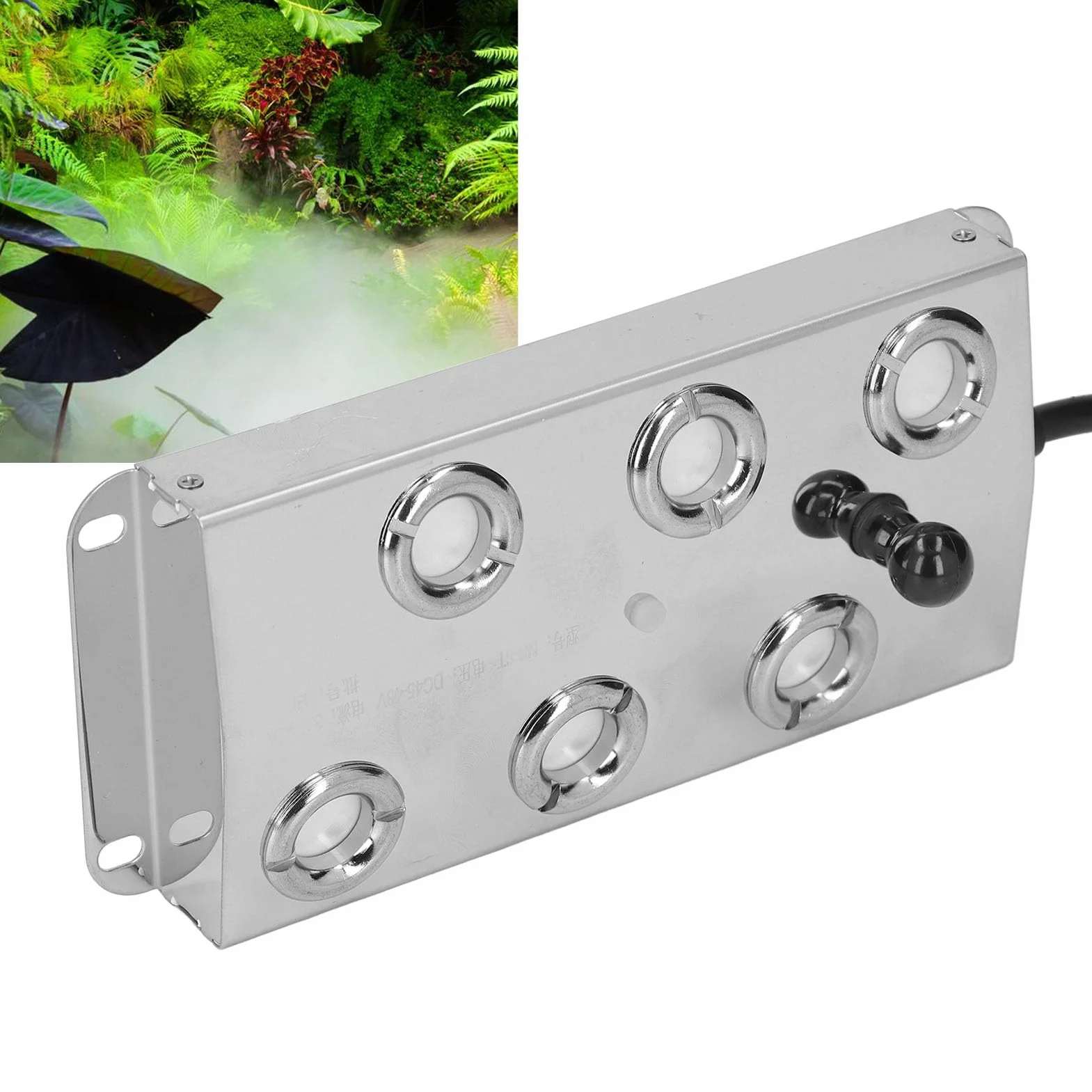 Brumisateur à Ultrasons 6 Têtes 4,5 L/H pour Fontaine d'Étang avec Câble 1,5 M