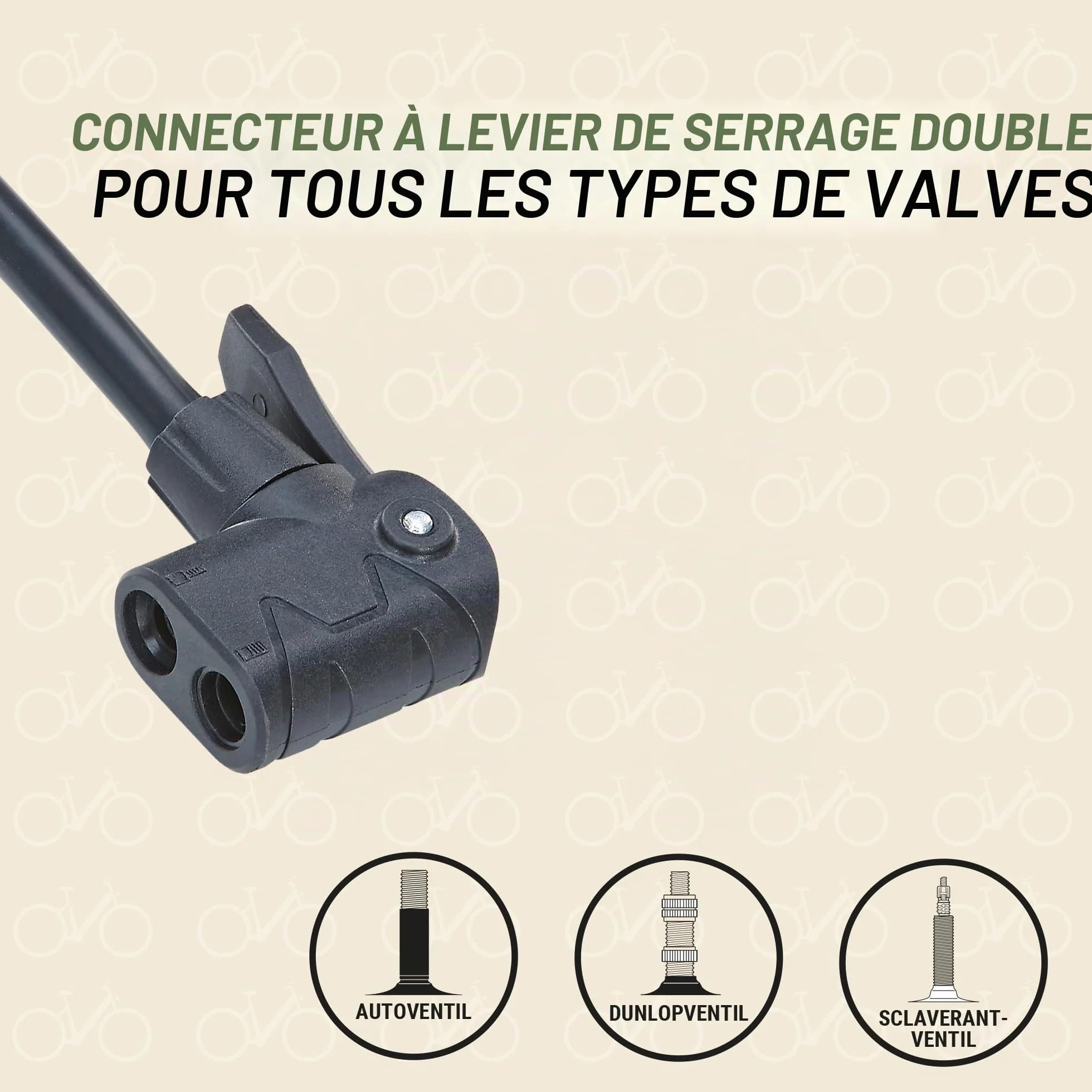 Prophete Pompe à air, Pompe à vélo, Pompe sur Pied et à Pied pour Tous Les Types de valves
