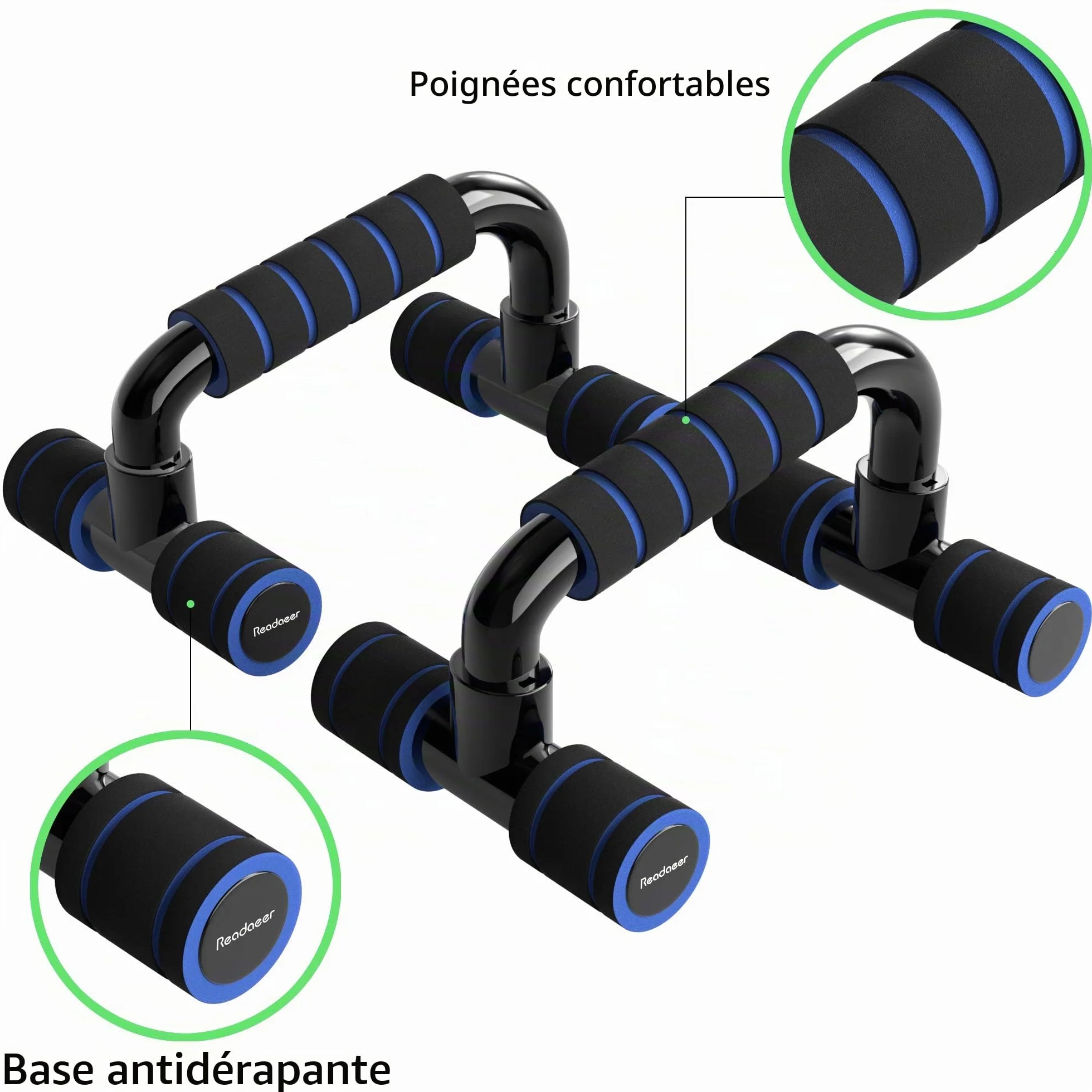 READAEER Poignées d'appui pour Pompe/Push-Up Bars pour Musculation