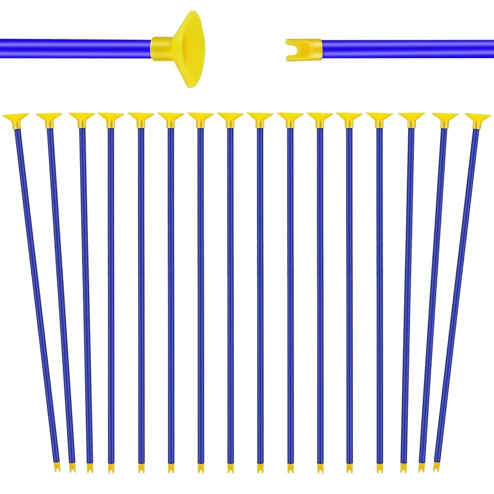 Flèches Ventouse 42 cm Tir à l'Arc, 16 Pièces Flèches de Recharge pour Enfant Jouet
