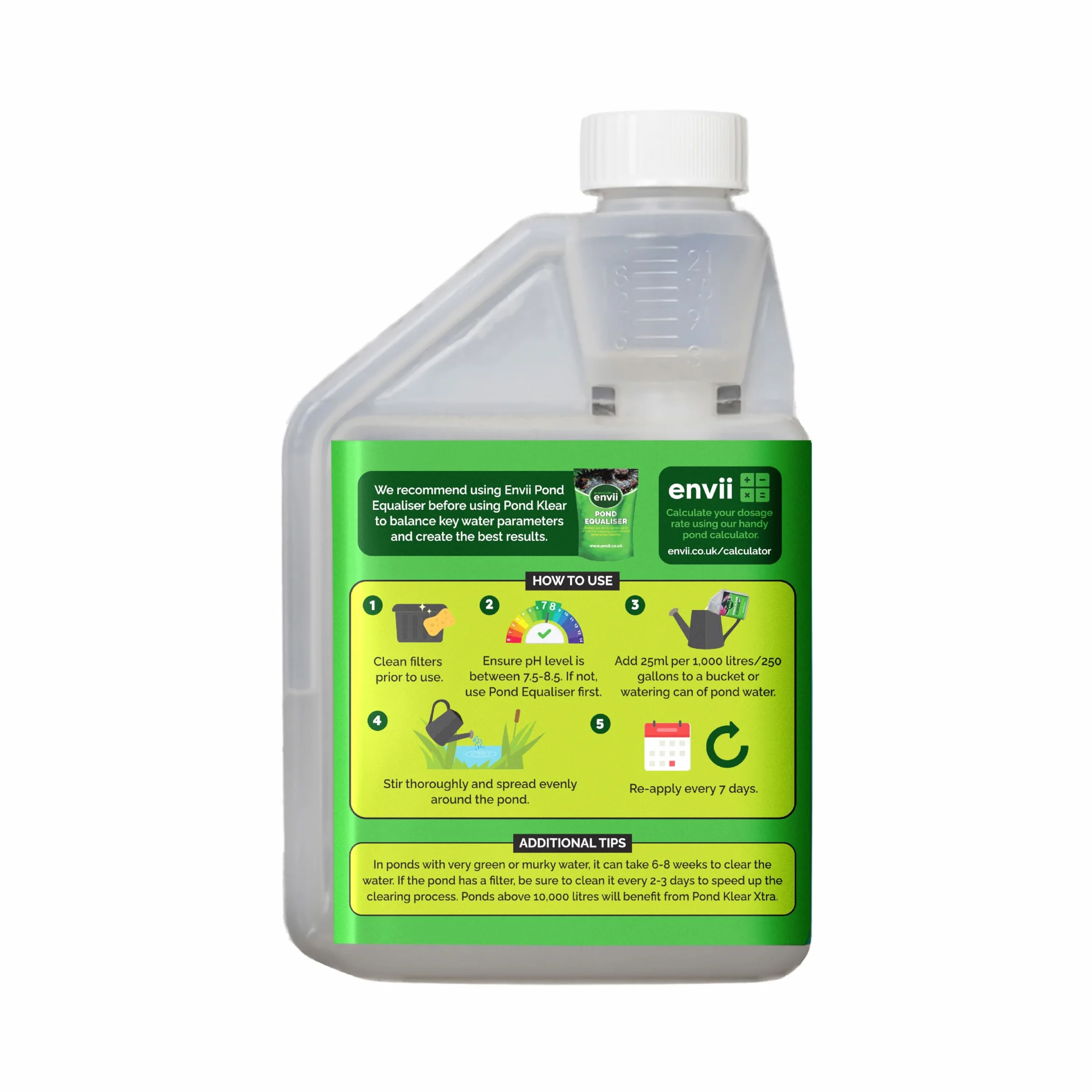 Envii Pond Klear Clarificateur d'Eau de Bassin 20 000 L