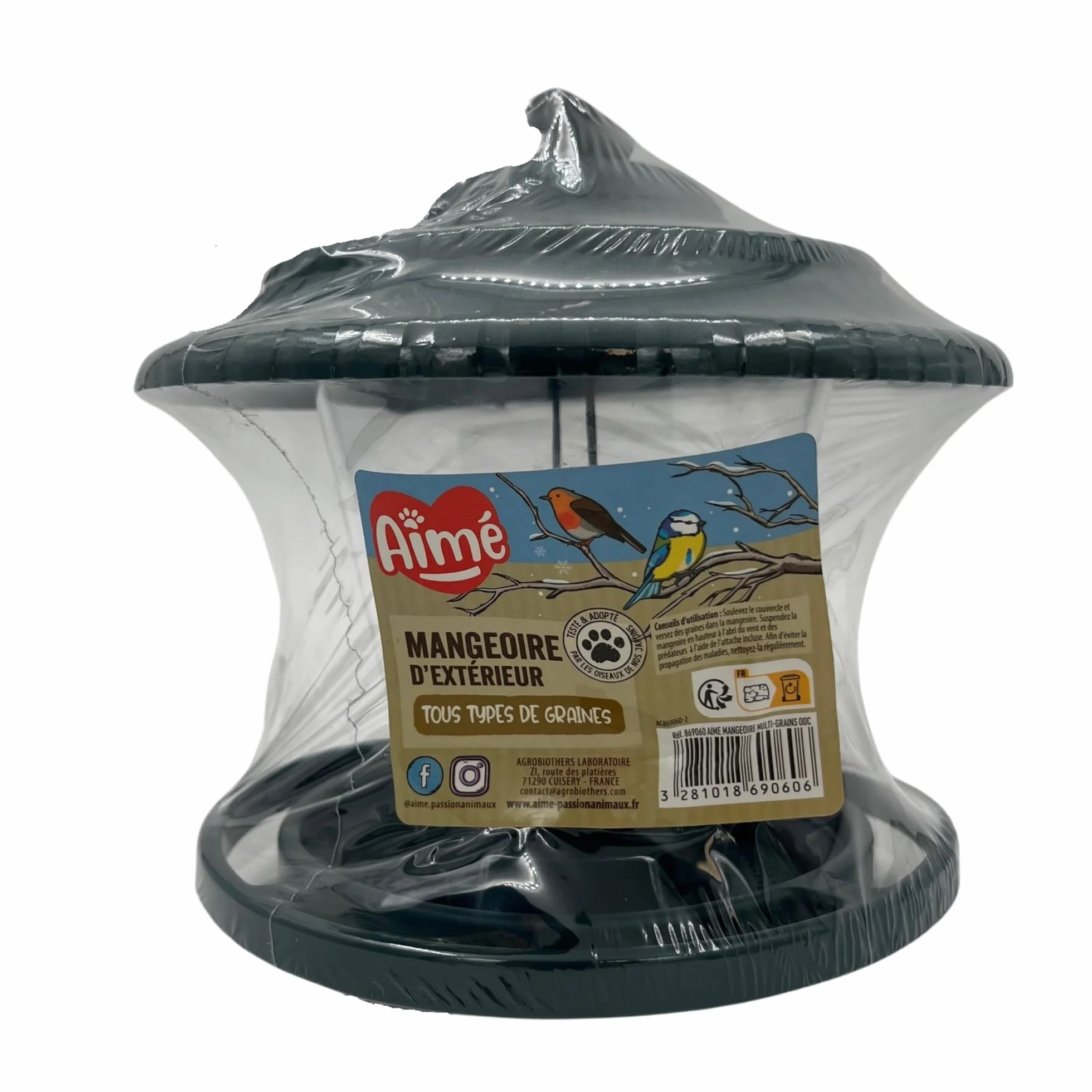 Aime Mangeoire Multi-Grains pour Oiseaux et Animaux Sauvages