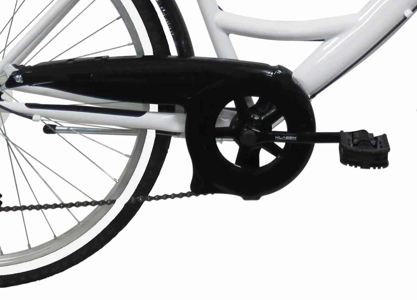 VTC 26' Femme Discovery Adventures - 6 Vitesses Shimano TY21 - Equipement City, Blanc