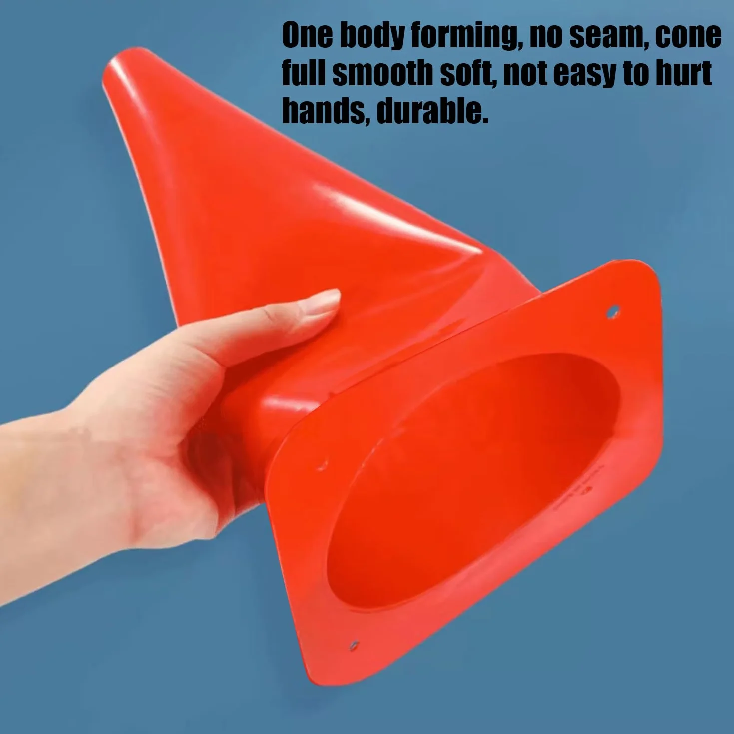 Cônes de Signalisation Rouges 18 cm Plastique pour Entraînement Football Fitness