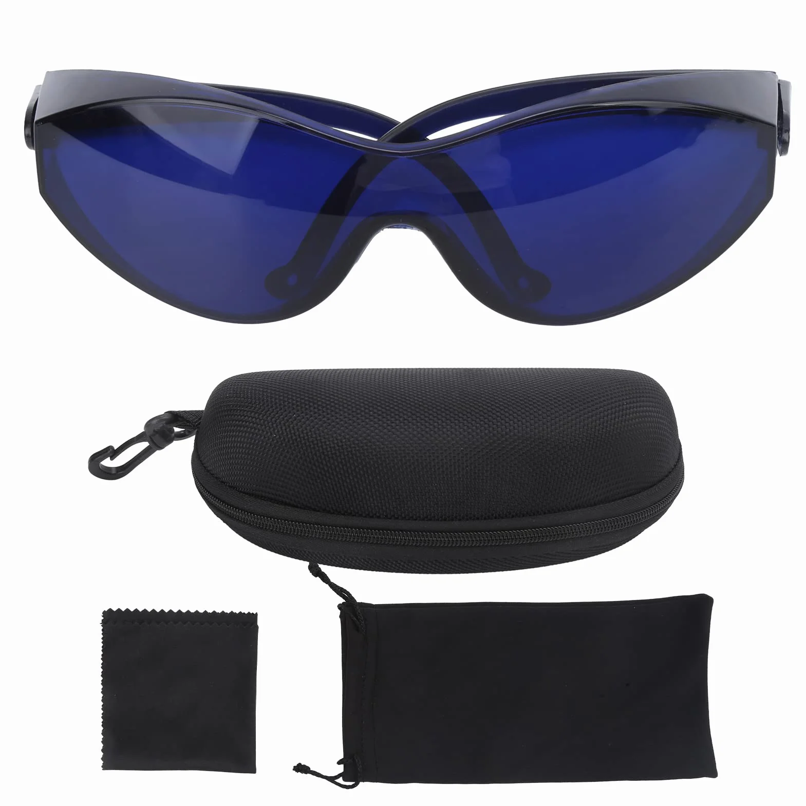 Lunettes De Localisation De Balle De Golf, Détecteur De Balle De Golf à Large Champ De Vision, Avec étui à Fermeture éclair, Lunettes à Lentilles Professionnelles Bleues