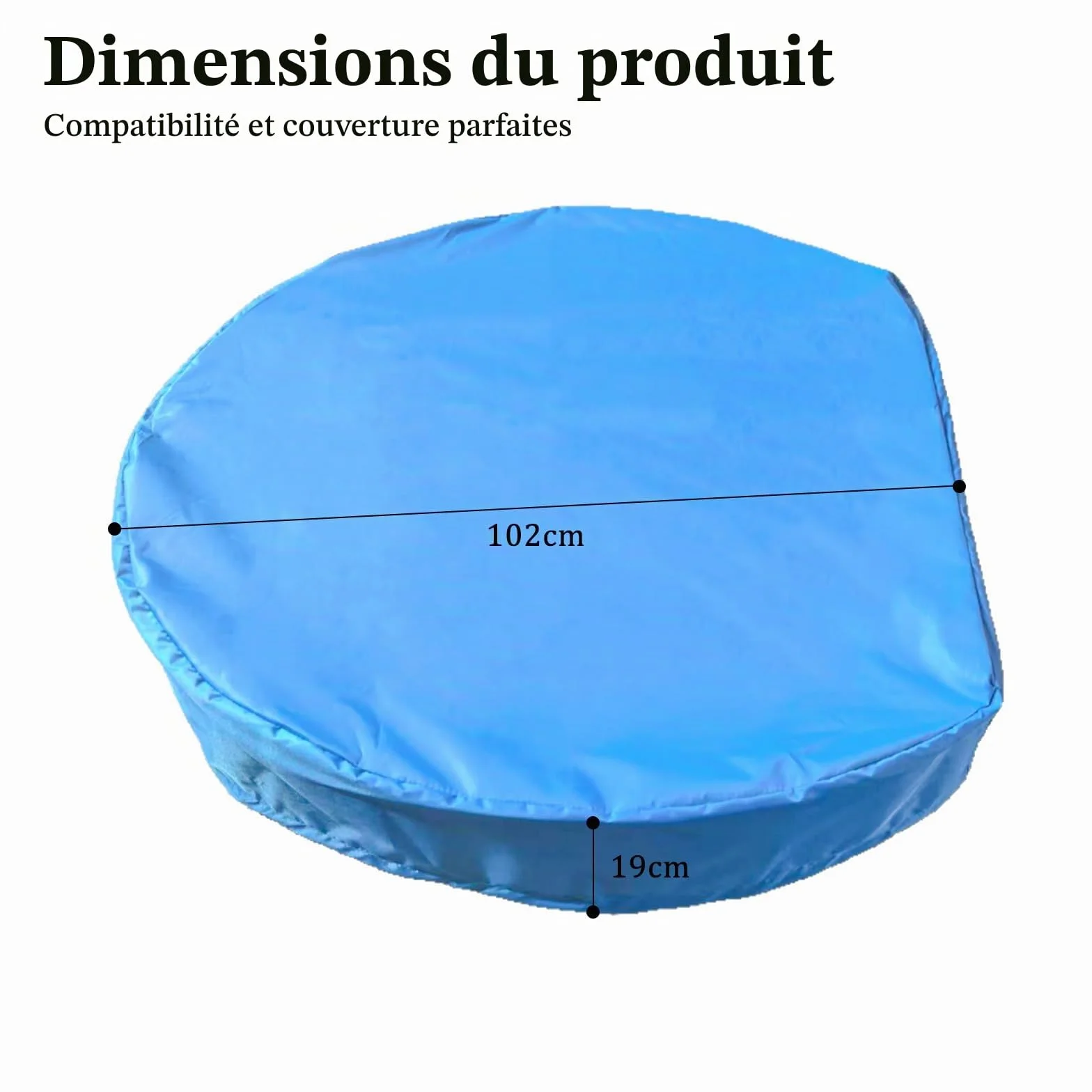 Bâche Bac à Sable Imperméable Oxford avec Cordon de Serrage pour Jardin Extérieur