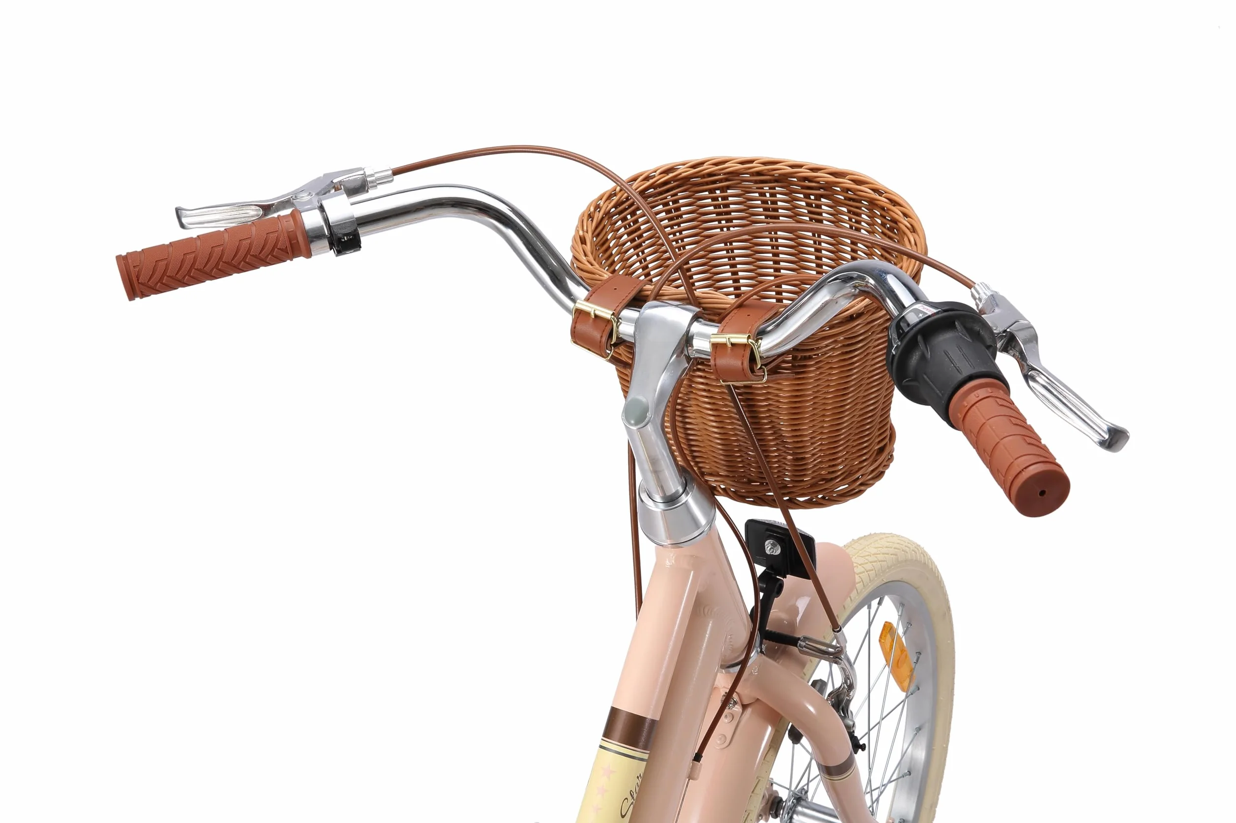 BIKESTAR Vélo pour Enfants en Aluminium 20 Pouces 7 Vitesses Panier Frein en V Vélo rétro de Ville Vélo hollandais