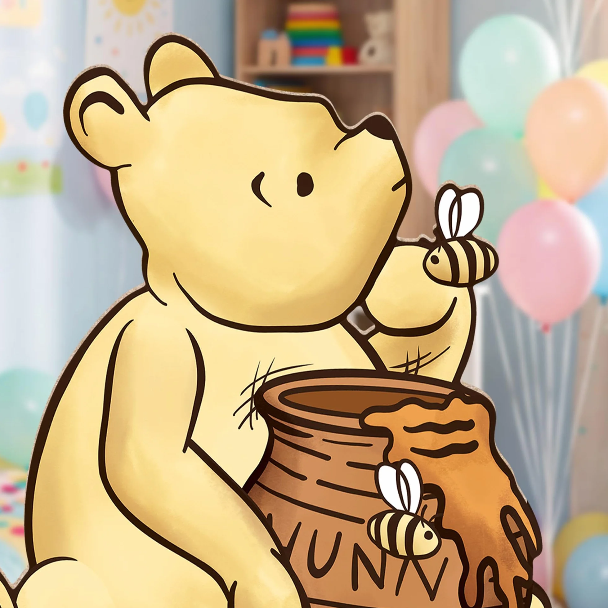 Pot à Miel en Carton découpé Hauteur 52 cm Winnie Bundle