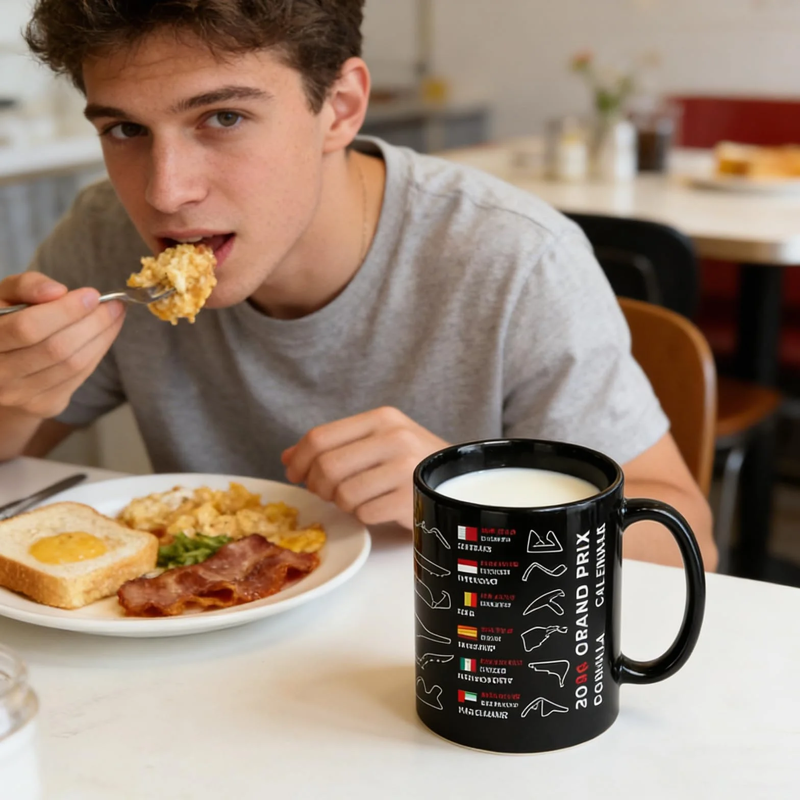 Tasse calendrier 2026 circuit de course F1 - Tasse en céramique - Cadeau fan