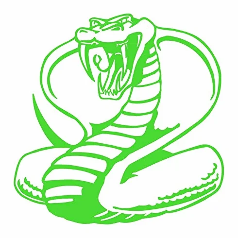 Sticker logo Serpent Adhésif Autocollant - Plusieurs coloris disponibles Vert Pomme 20 x 20