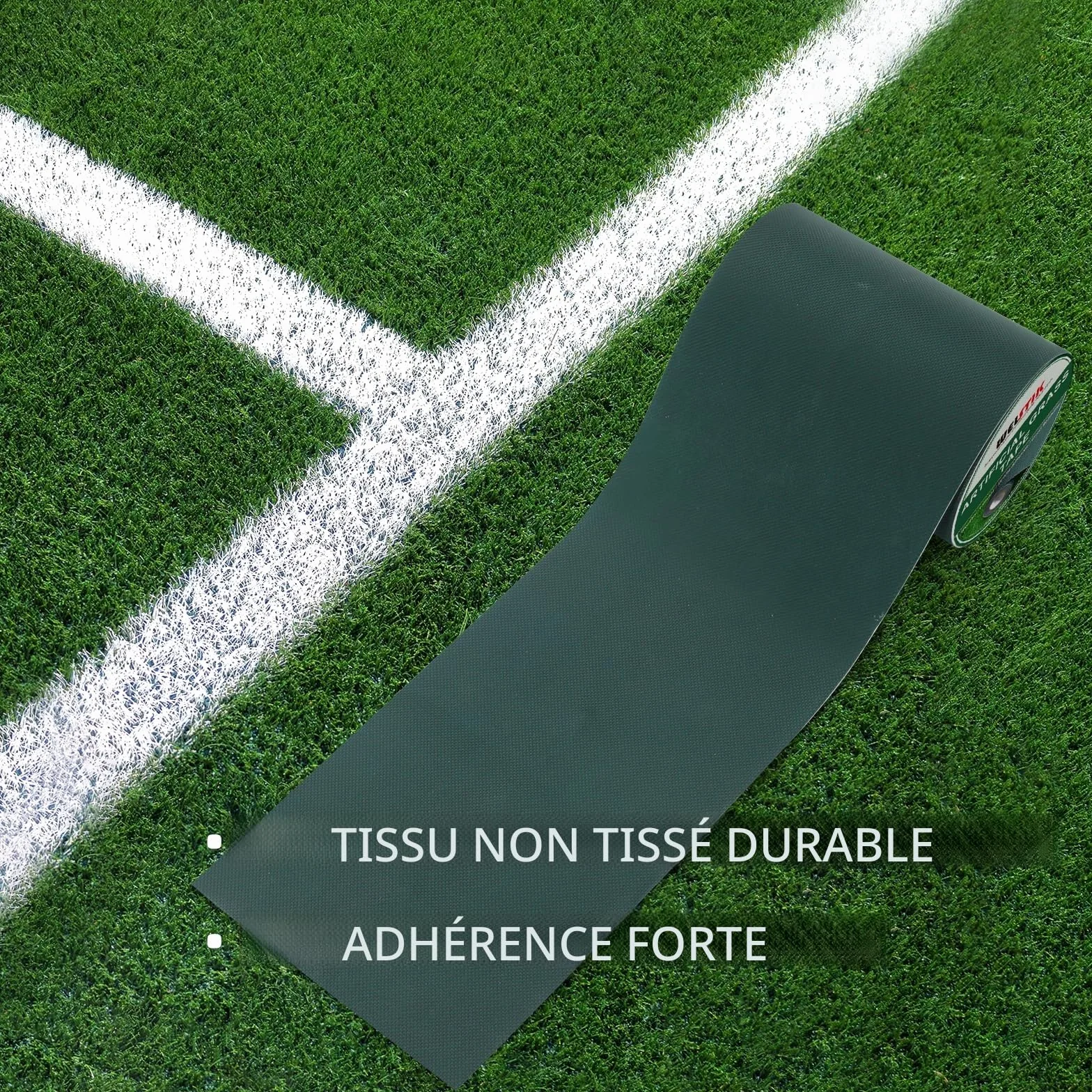 WELSTIK Ruban à Gazon Artificiel Auto-adhésif, Ruban de Joint pour Gazon, 15 cm x 10 m