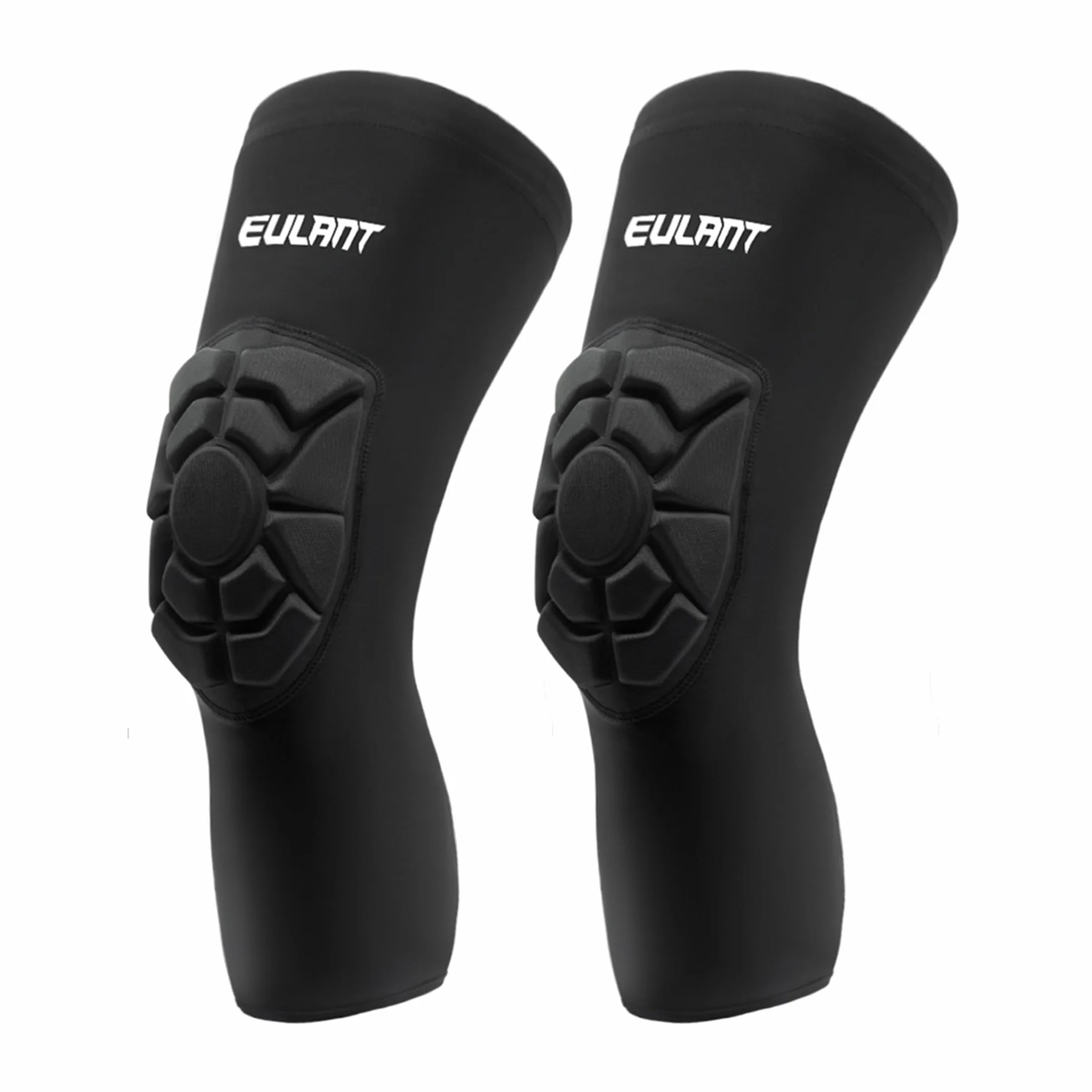 EULANT Elastique Genouillère VTT, Souple Epais Rembourré Protege Genoux pour Volleyball Handball Football Basket Skate Yoga Hip Hop Danse Patinage