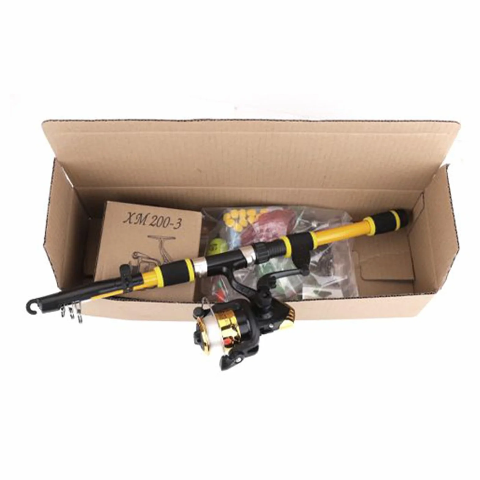 Canne à pêche télescopique 180 cm Junior set avec moulinet portable