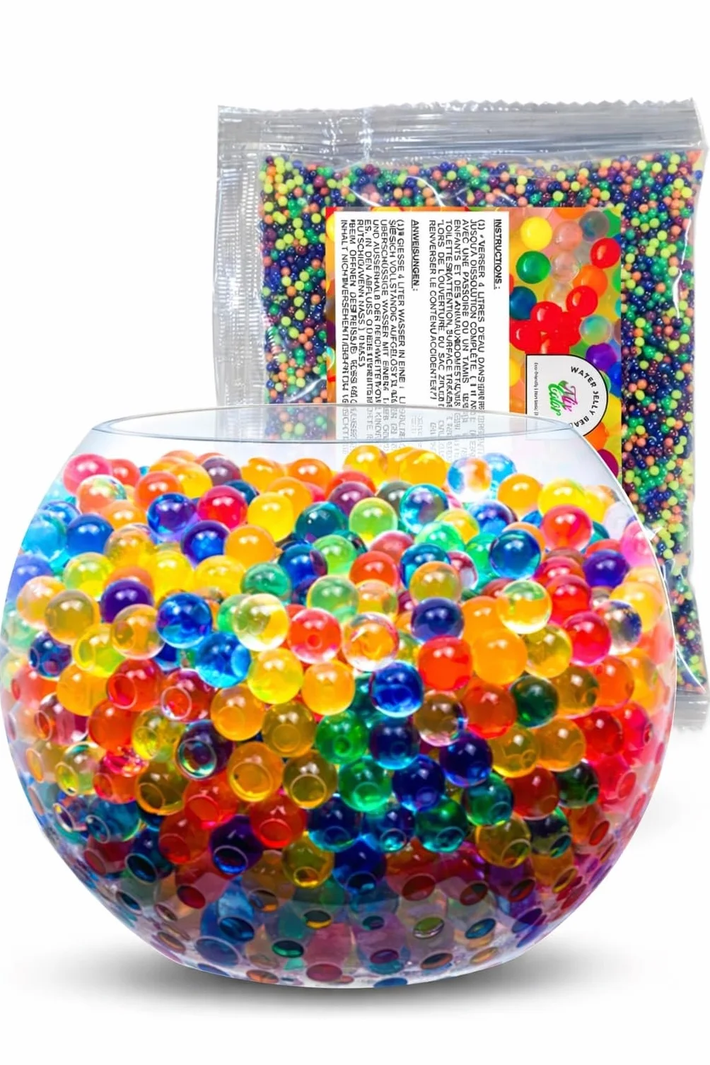 Perles d'Eau Multicolores 100 grammes Hydrogel pour Vase, Décoration Mariage