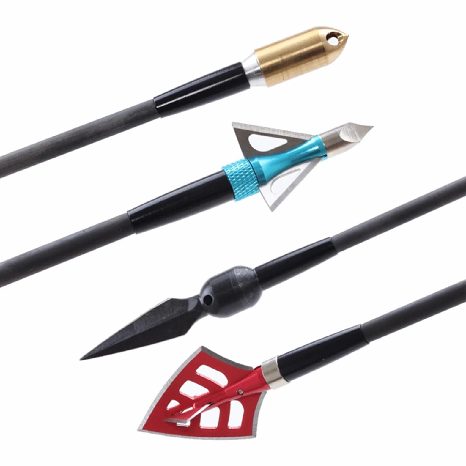 Lot de 10 embouts de flèches en aluminium avec embouts de flèches et embouts de flèches pour diamètre de 4,2 mm