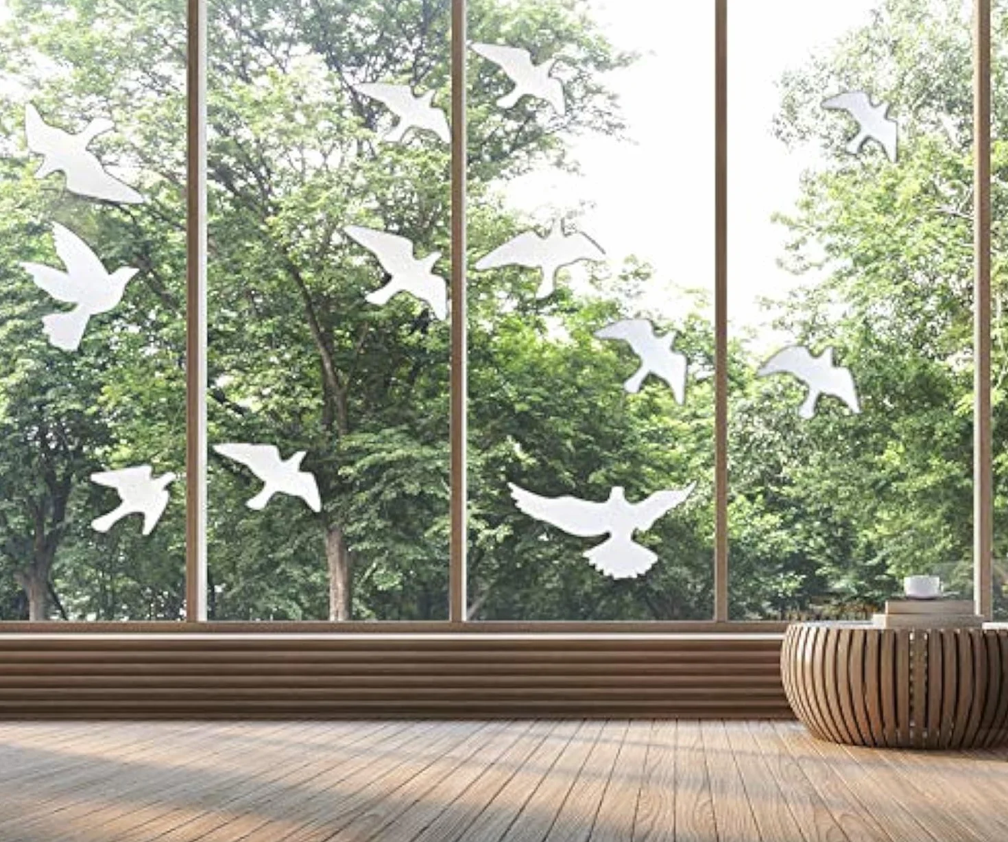 Autocollants anti-collision pour oiseaux 12 Pcs, protection fenêtre en verre