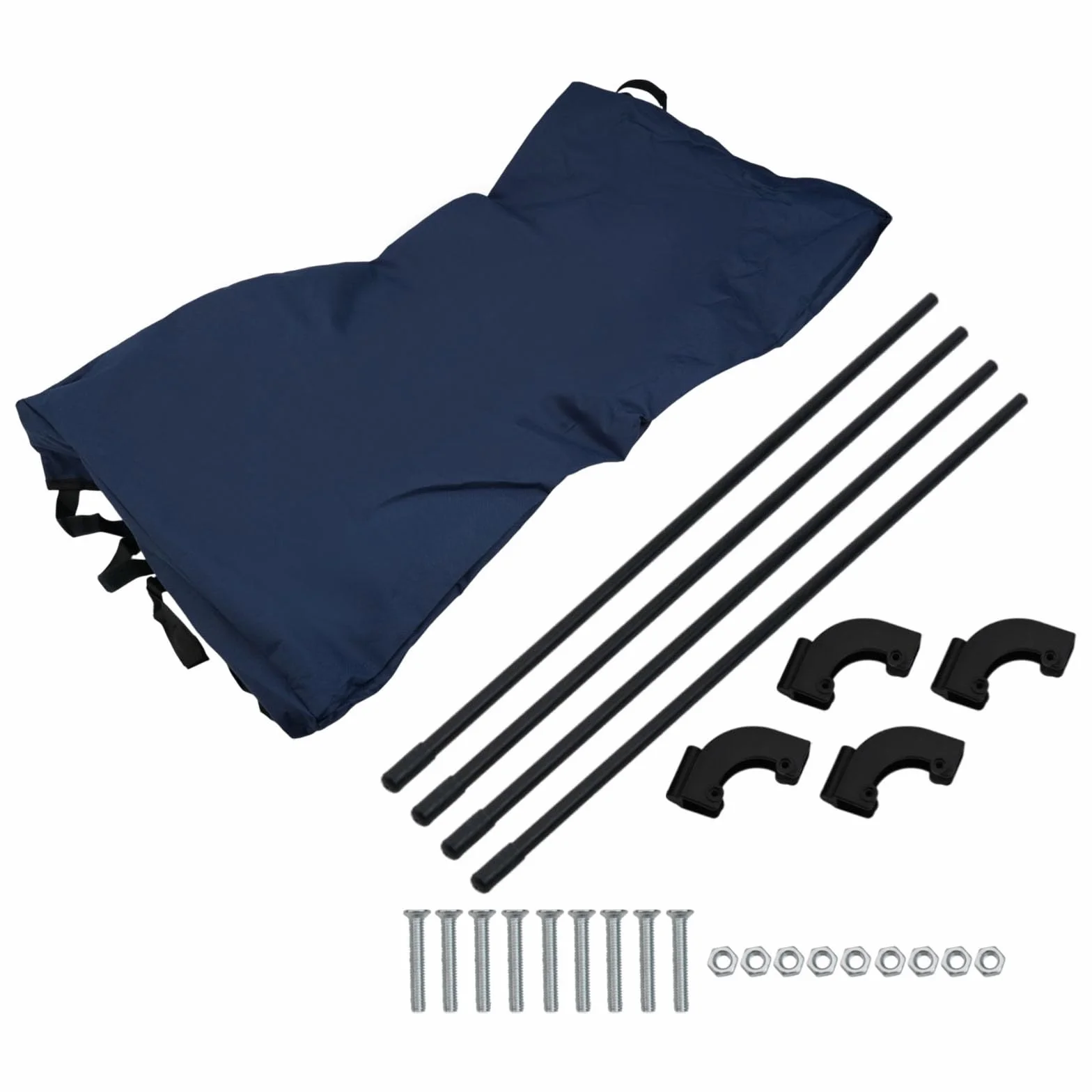 Auvent pliable pour chariot de jardin Oxford 600D Gris résistant à l'eau