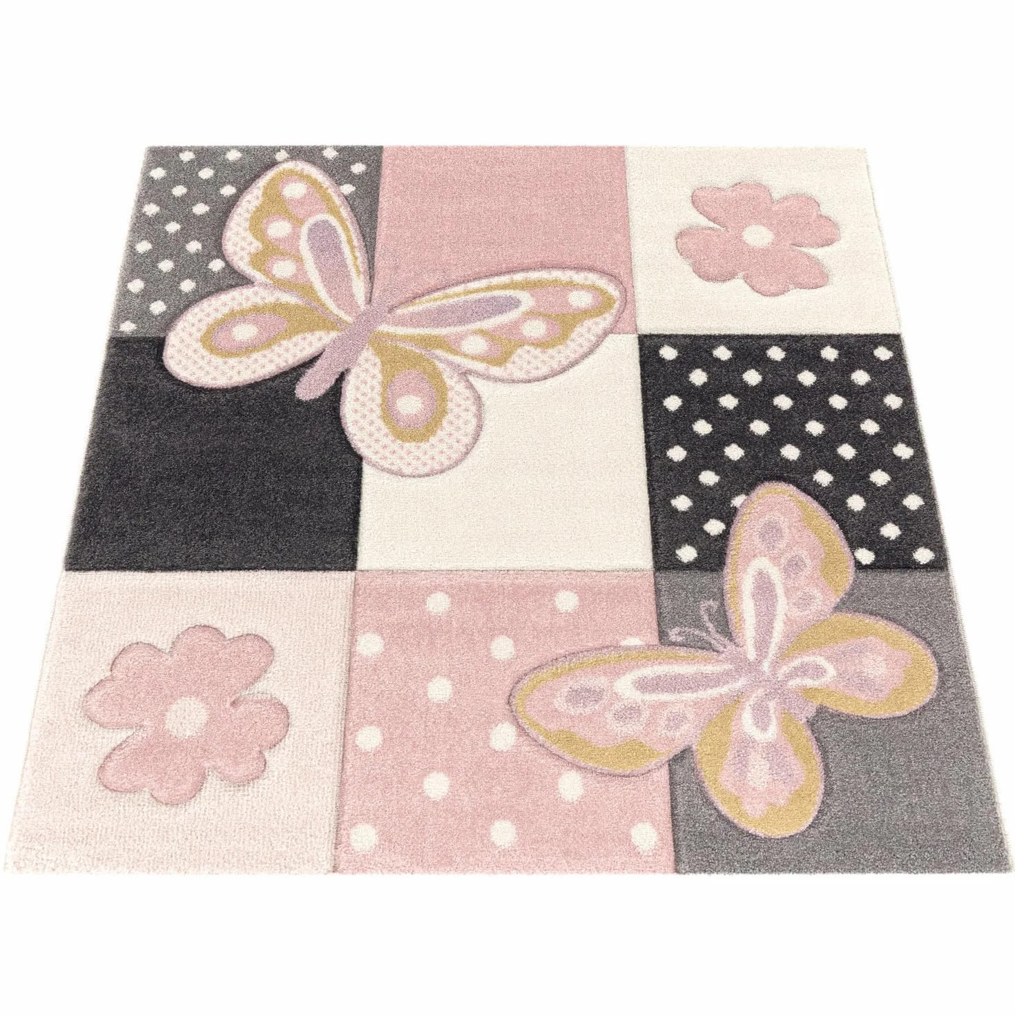 Paco Home Tapis Enfant Moderne Pastel Chambre Animaux 3D 120x170 cm