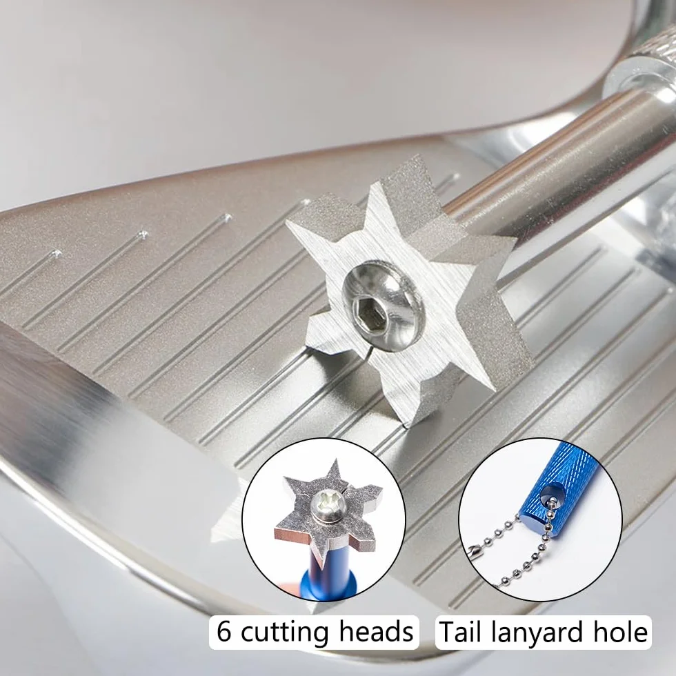 Brosses de Golf 3 Pièces Nettoyage Club Rétractable Affûteur Rainures Confortable