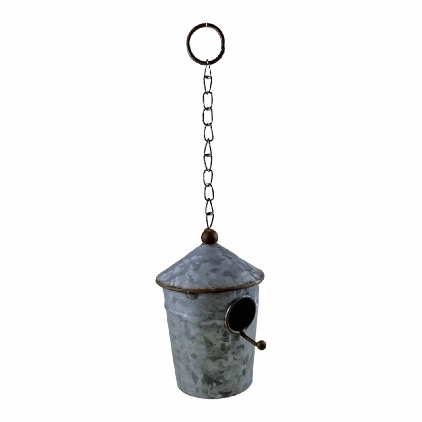Nichoir pour oiseaux en zinc extérieur suspendre métal jardin