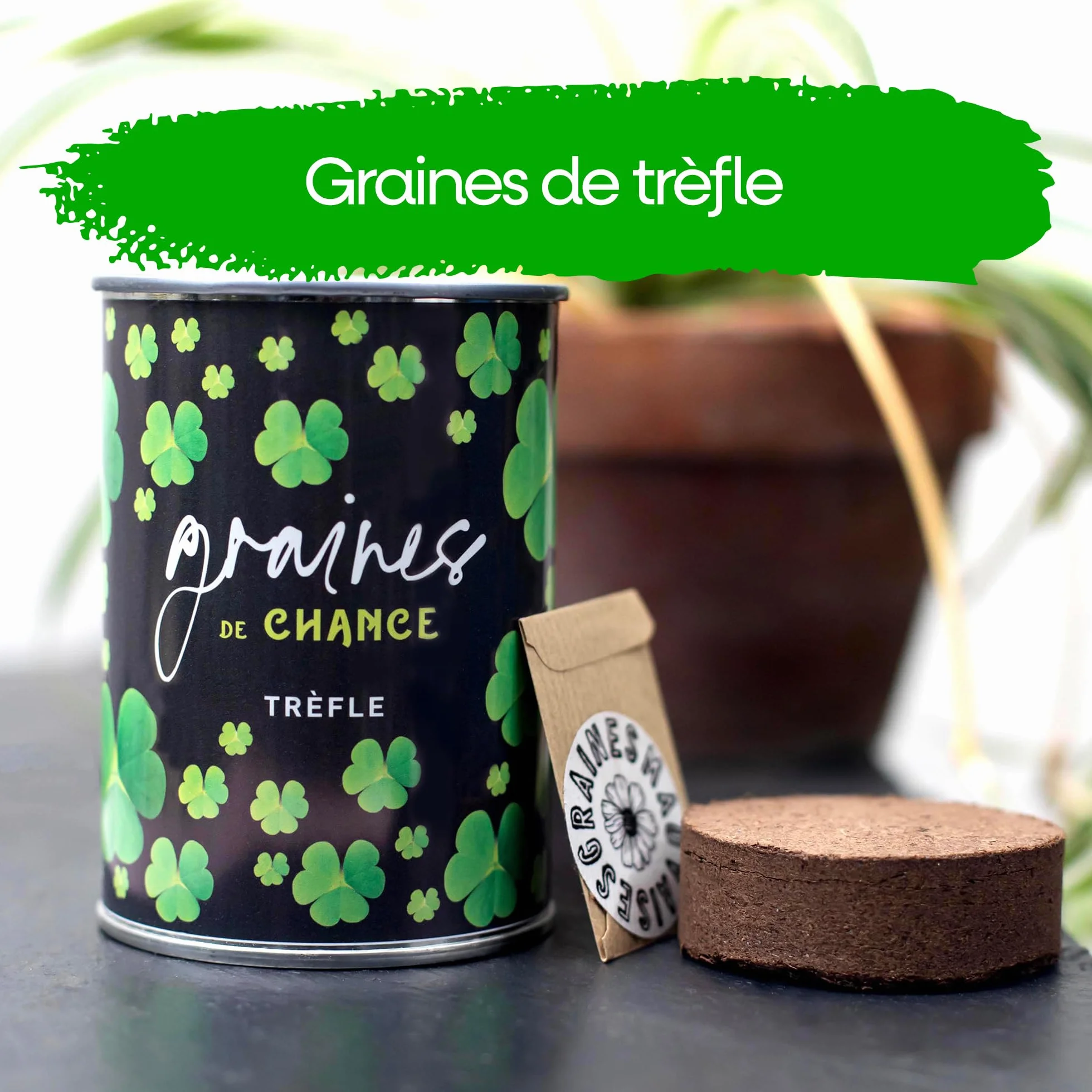 Mauvaises Graines Kit de Graines de Trèfles à Semer Cadeau Original Fabriqué en France