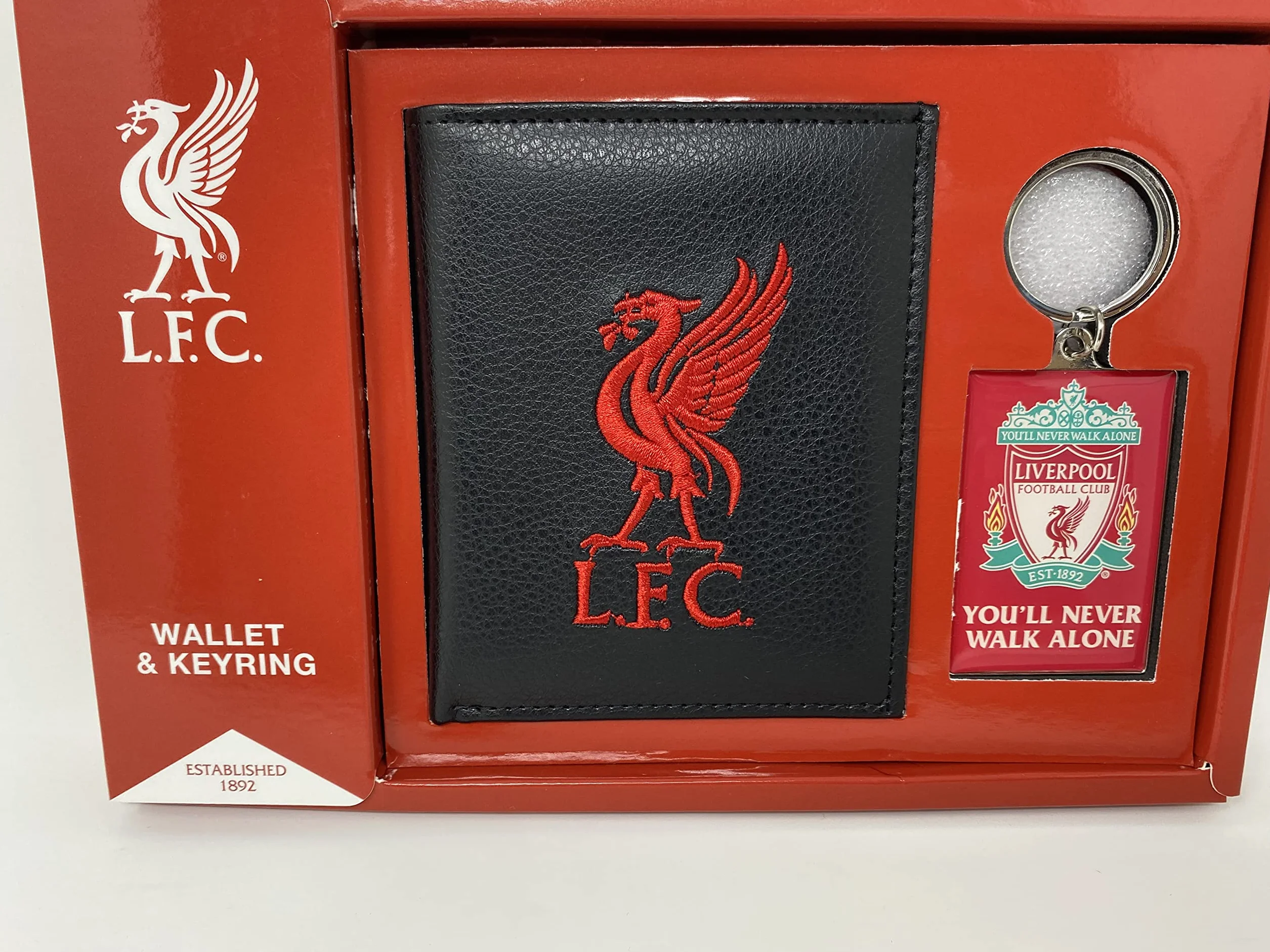 Liverpool FC Coffret cadeau portefeuille et porte-clés Noir/rouge, Black,red, taille unique