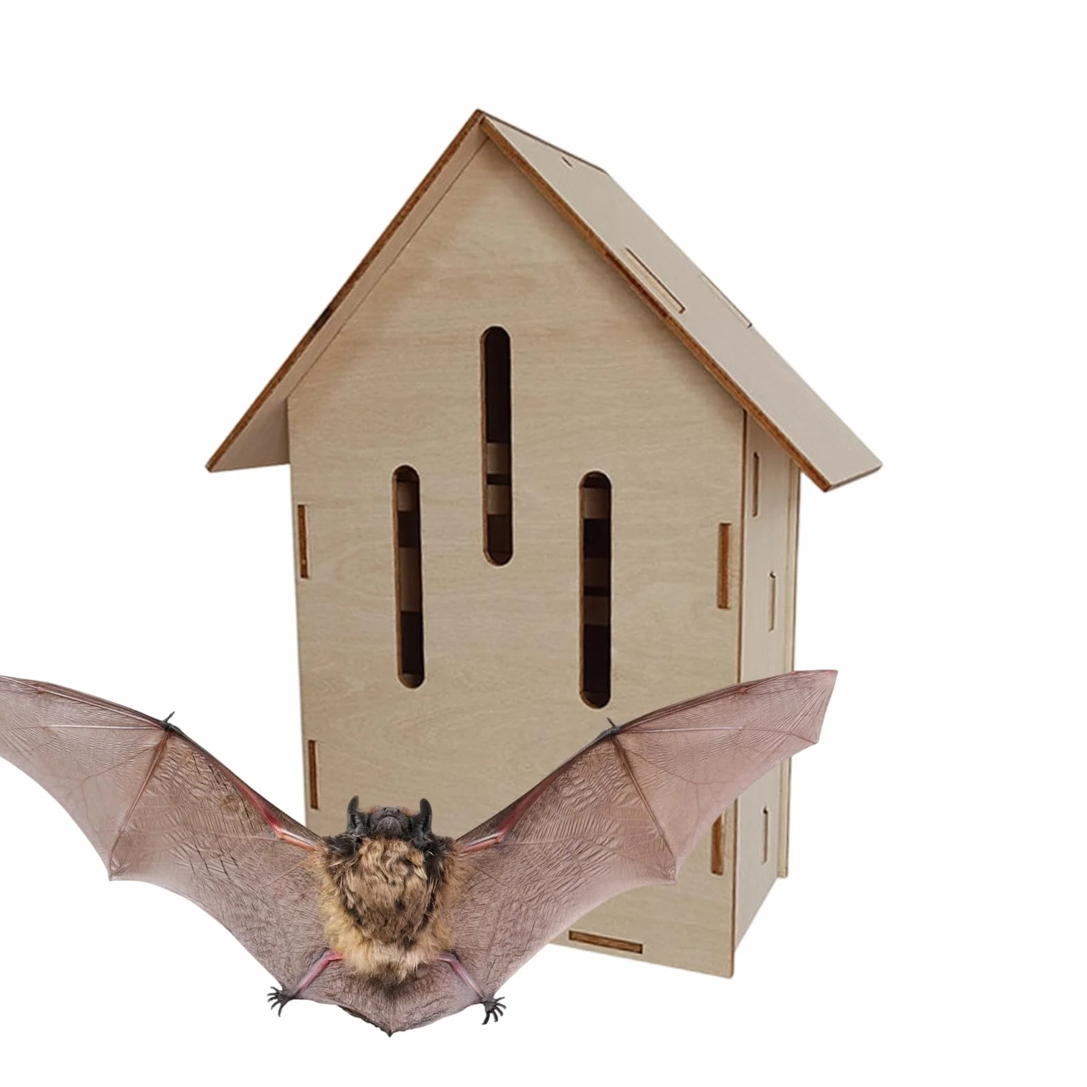 Abri À Chauves-Souris D'Extérieur En Bois - Grotte Pour Animaux De Patio
