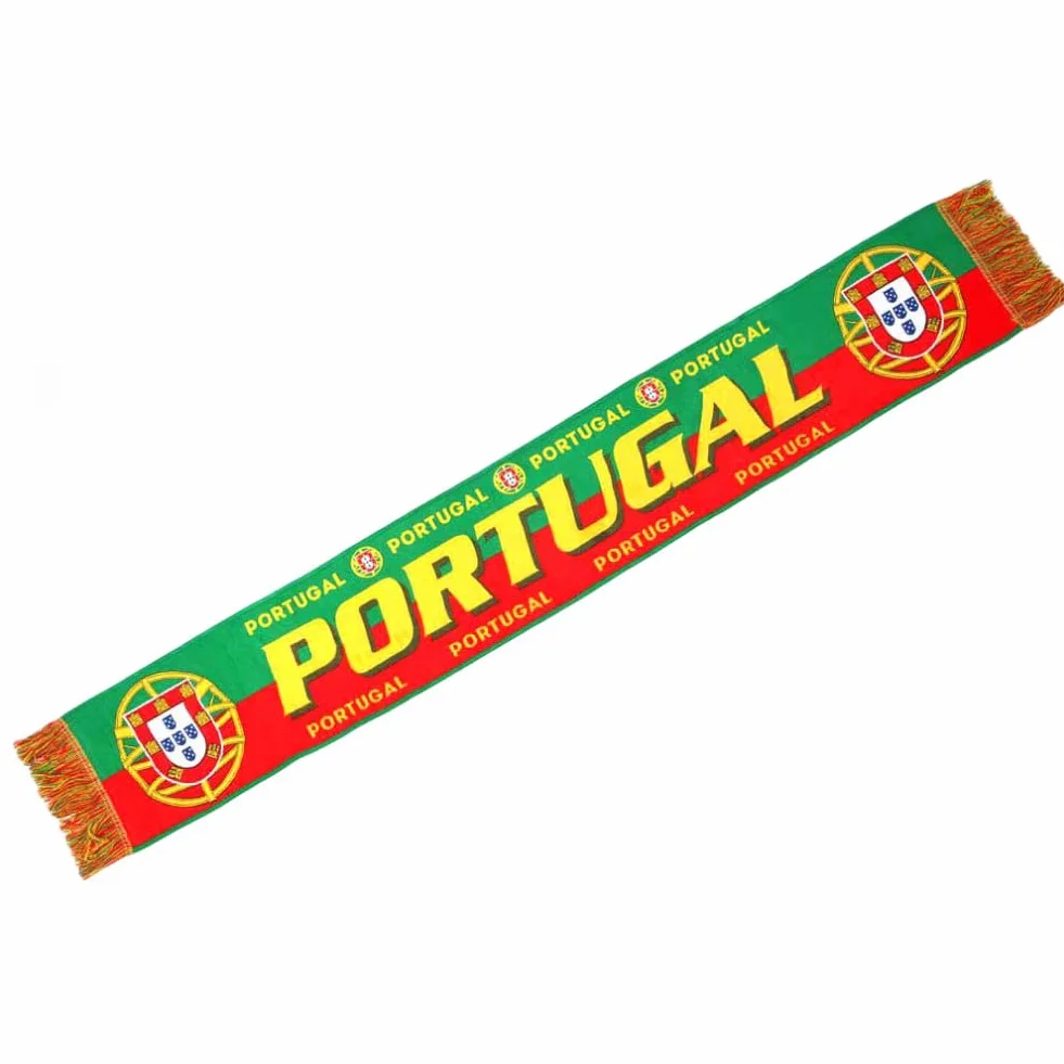 Echarpe Portugal Supporter Drapeau Portugais Blason Vert Rouge Seleção Quinas