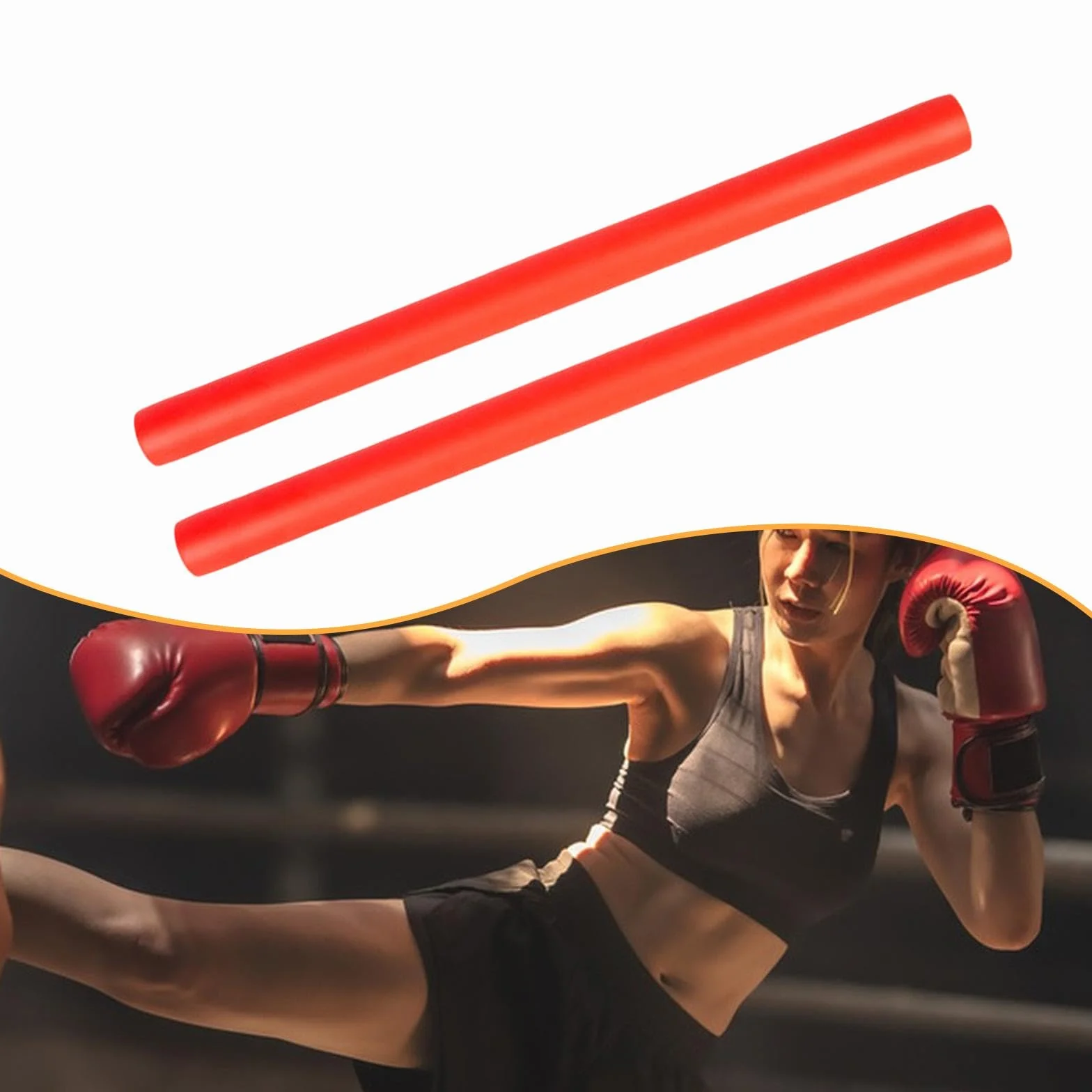 TISHITA 2 Bâtons d'entraînement de Boxe, Taekwondo, Battes en Mousse MMA, Bâtons d'entraînement d'arts Martiaux, Équipement d'entraînement de Kickboxing, Bâtons de Boxe pour La de Réaction