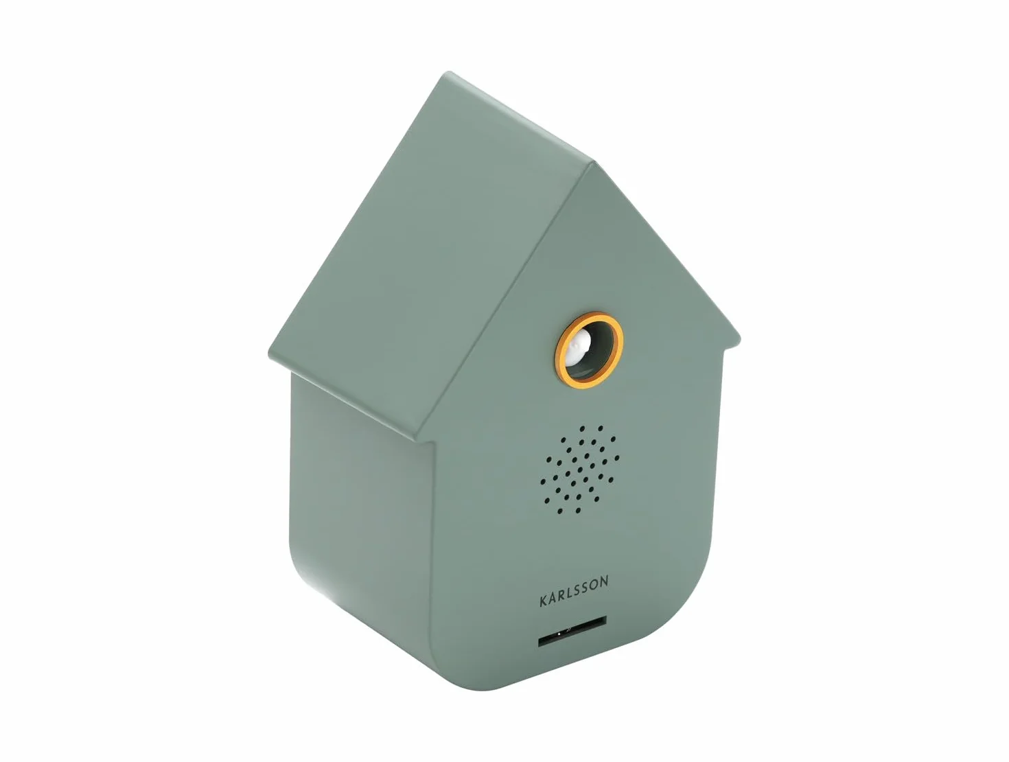 Karlsson Boîte à Son Coucou Moderne 11.5cm Vert Jungle - Détecteur de Mouvement Volume Réglable