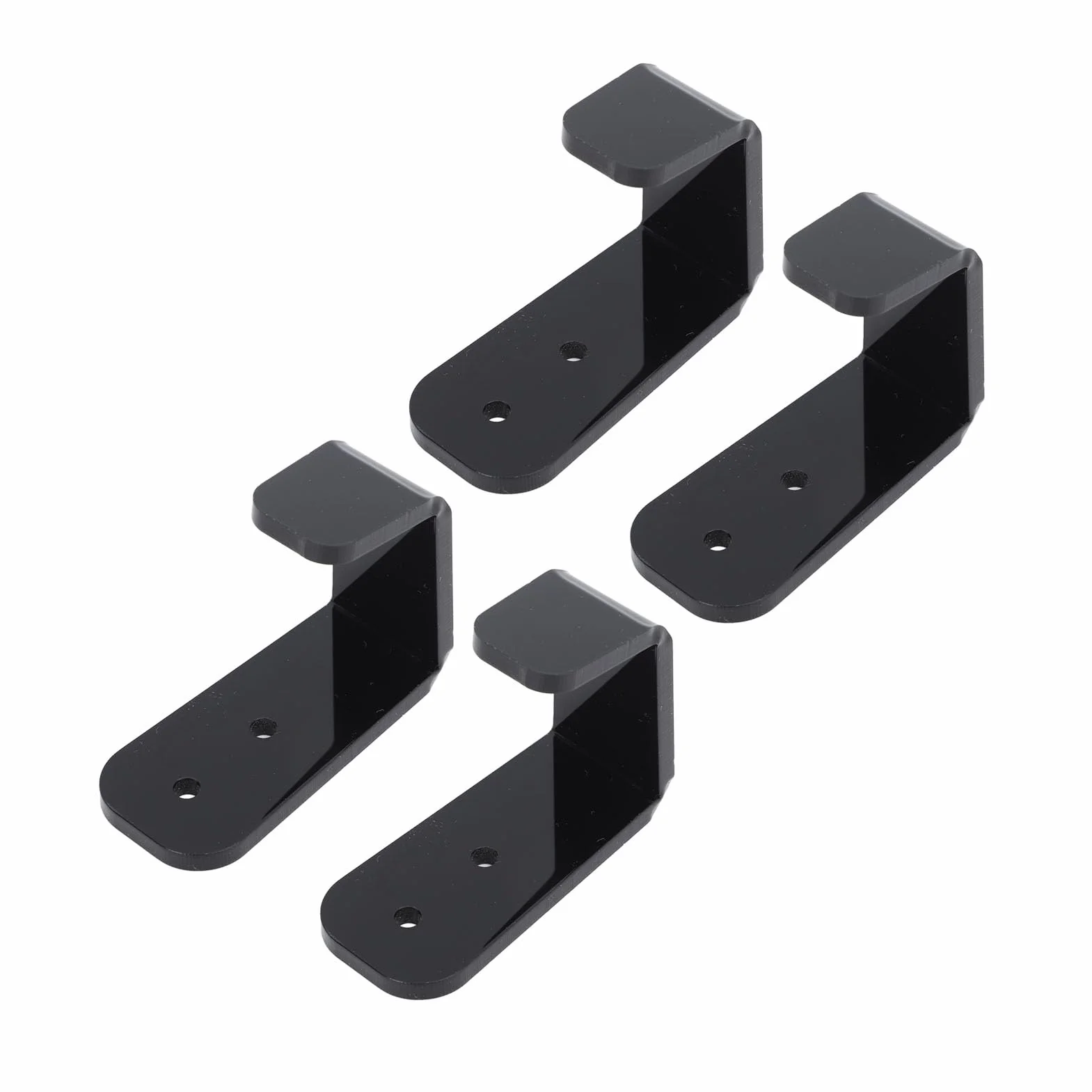 Lot de 4 supports muraux polyvalents pour crosse de hockey en acrylique noir
