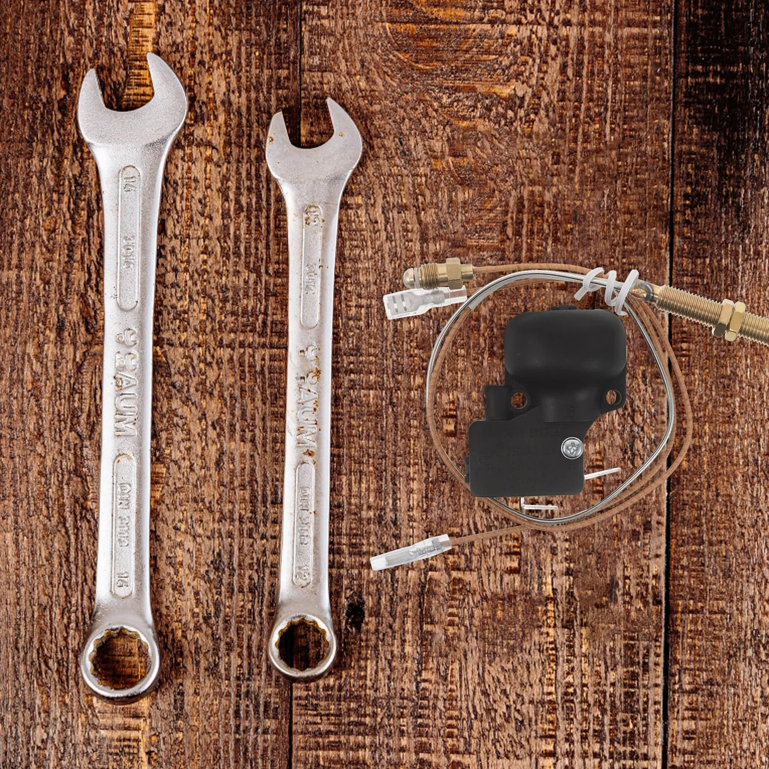 Kit de Sécurité pour Chauffage de Terrasse Extérieur avec Thermocouple Chauffant Pyramidal, Capteur d'Inclinaison 35,5 Cm M8