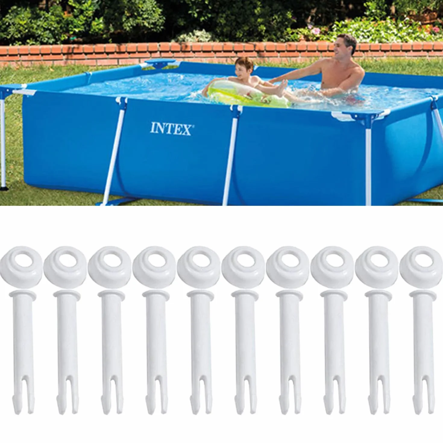Goupilles de Joint de Piscine en Plastique 7 cm pour Intex, Pièces de Rechange pour Piscine Rondes