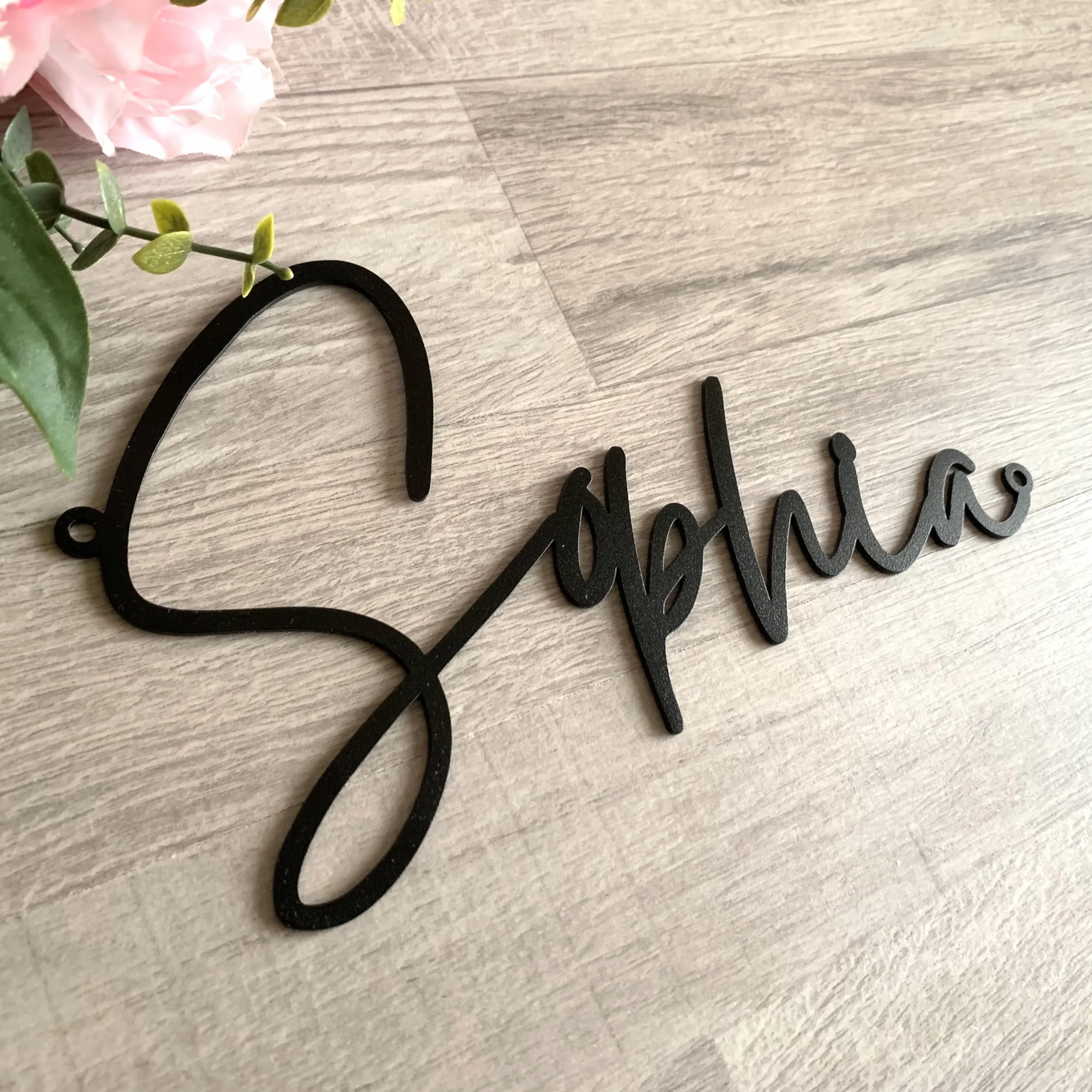 Plaque Murale en Métal Découpé au Laser, Lettres Personnalisées pour Maison, Cuisine, Porte Chambre Enfant