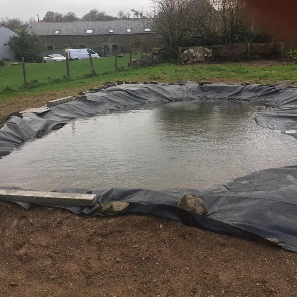 Bâche de bassin 10 x 10 m imperméable étang poissons fontaine cascade