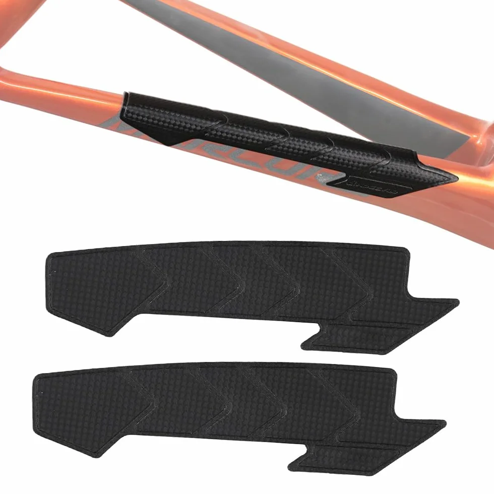 2 Pièces Protection Cadre VTT, Noir Protection Cadre Velo, Gel de Silice Protege Chaine, Accessoires de Vélo, aux Vélos Route, VTT, Vélos Femmes Protéger Chaînes et Cadres Vélo