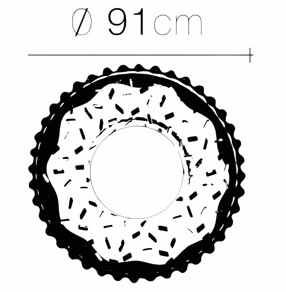 BESTWAY - Bouée Donuts - Gonflable - 36300 - Modèle Aléatoire - Vinyle - 90 cm de Diametre - Jouet Enfant Adulte - Jeu de Plein Air - Piscine - À Partir de 12 Ans