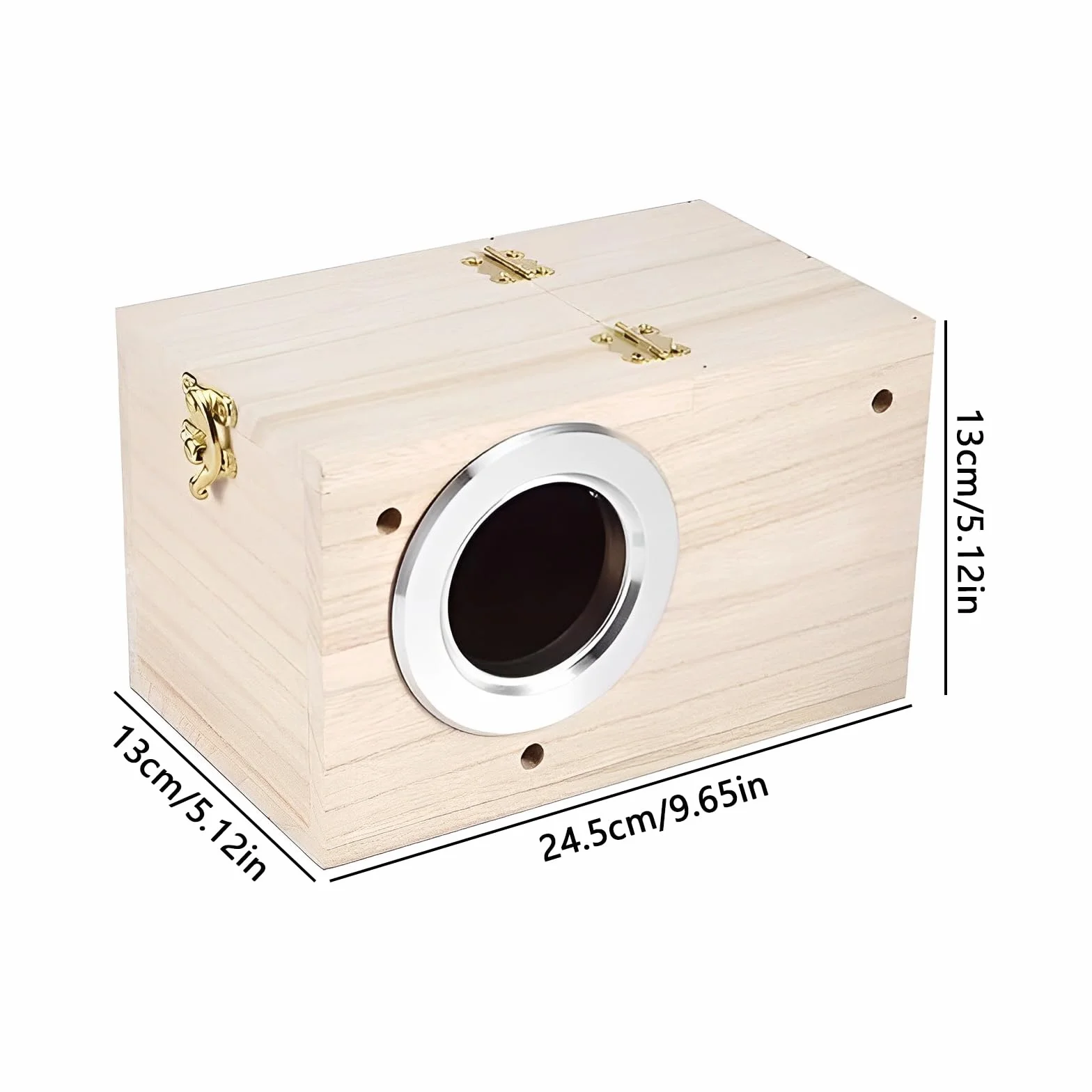 Boîte D'élevage de Perroquets en Bois Massif Nichoir Volière pour Oiseau D'amour Perruche
