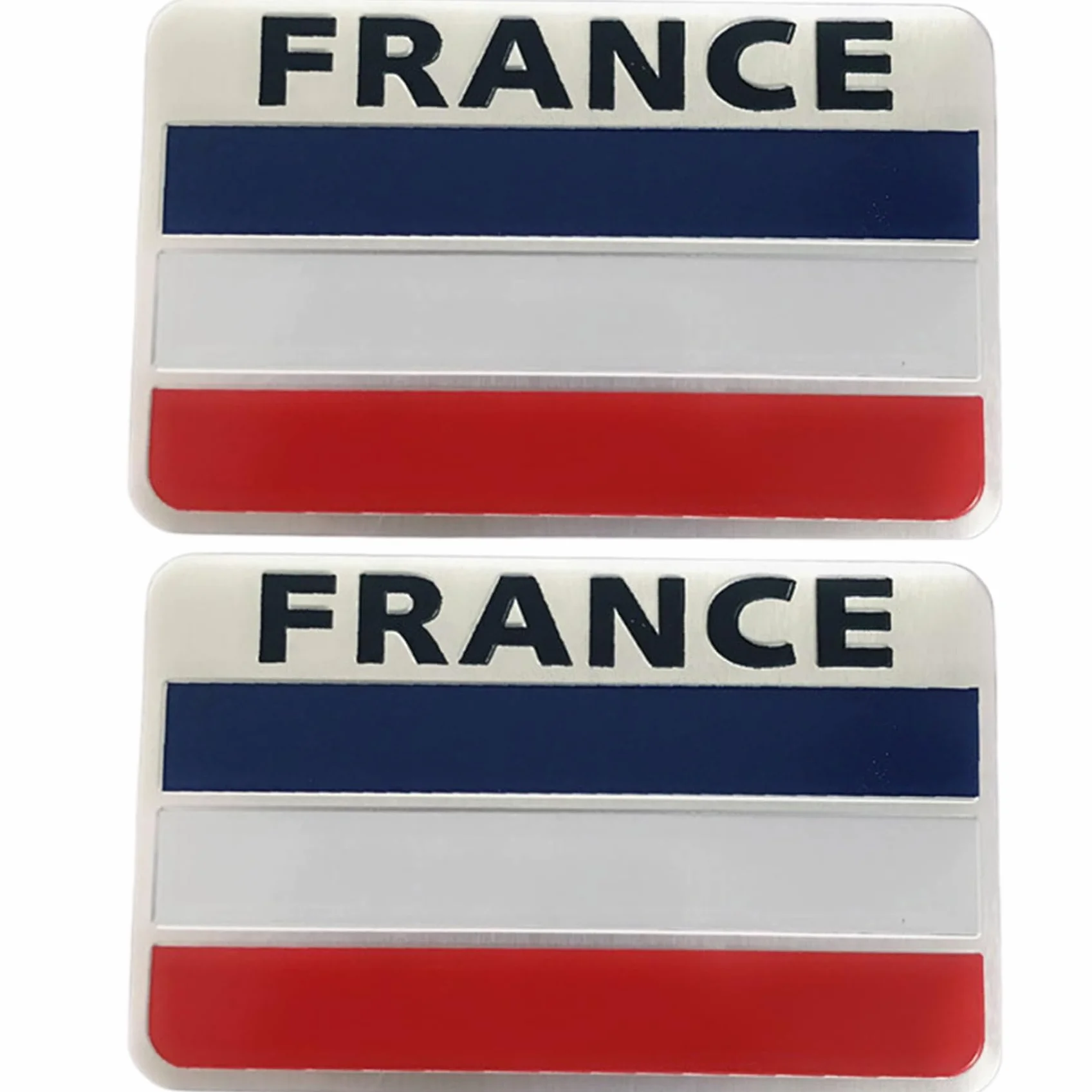 Sticker Autocollant de Voiture France, 2 PCS 3D National France Flag Decques de Voiture Auto-adhésive Decal pour la Moto de la Voiture 3,2x2 Pouces 1