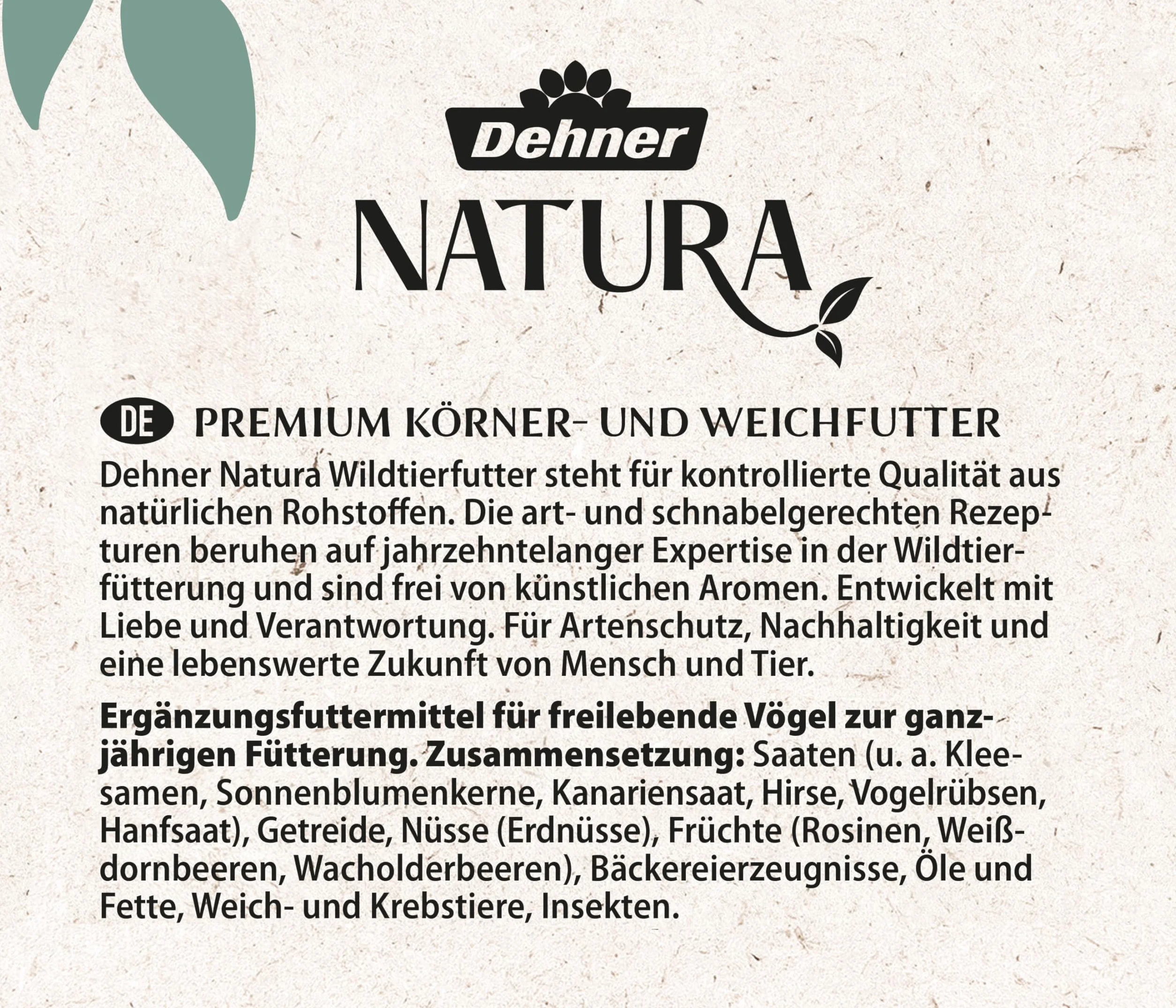 Dehner Natura Premium Nourriture pour Oiseaux Sauvages, Aliment Gras 5 kg