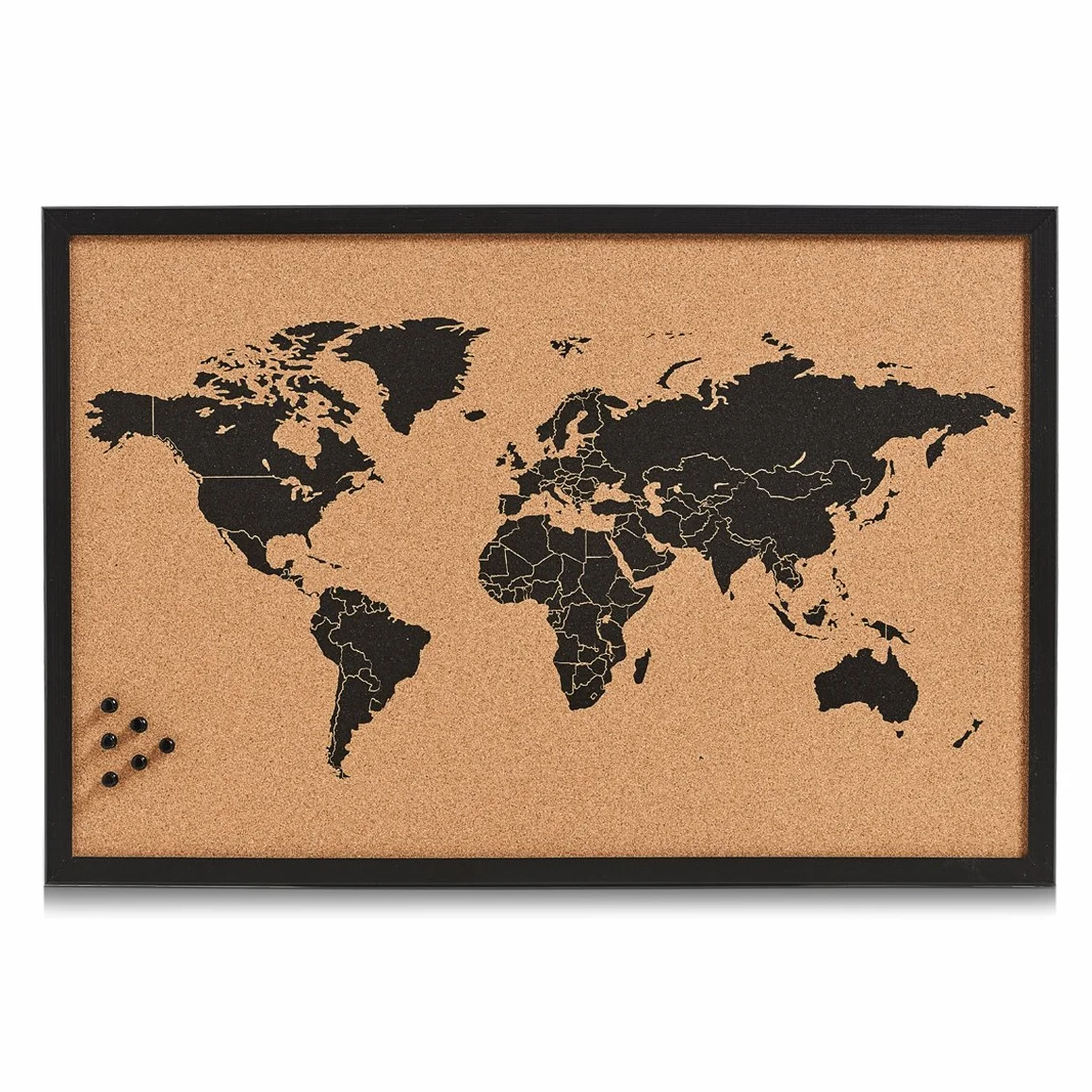 Zeller Tableau Bois Marron Noir 60 x 40 x 60 cm