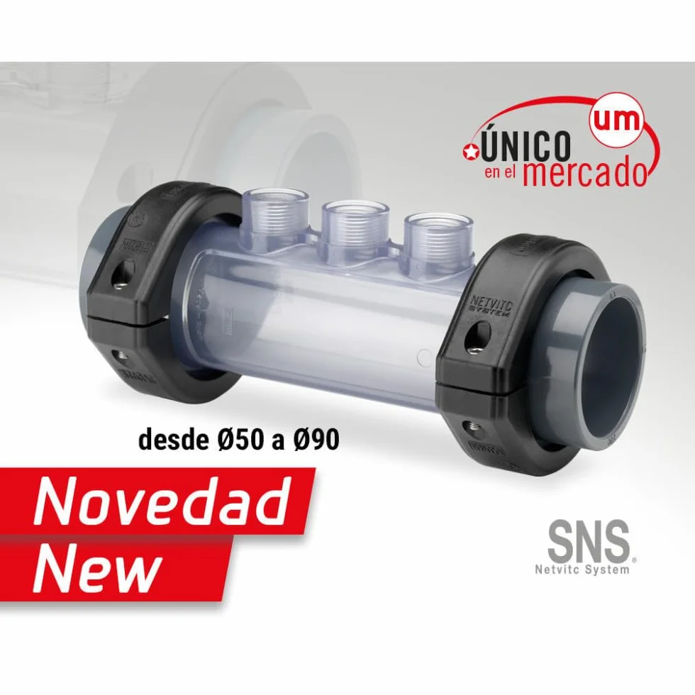 Collecteur Porte sonde Transparent diametre 63
