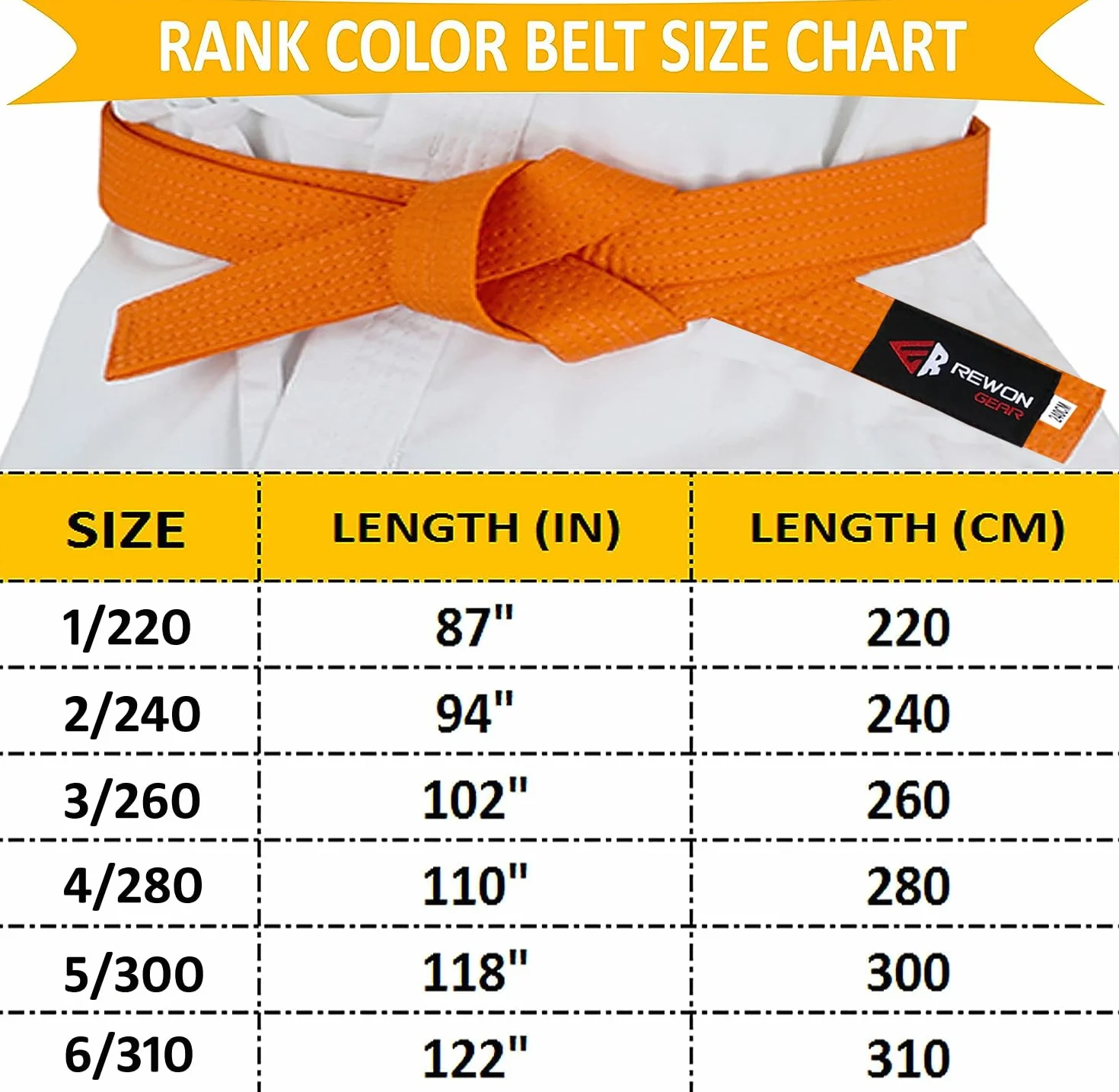 Ceinture de Taekwondo Professionnelle Double Wrap - Ceinture Sport Coton Résistant pour Judo, Karaté, Arts Martiaux