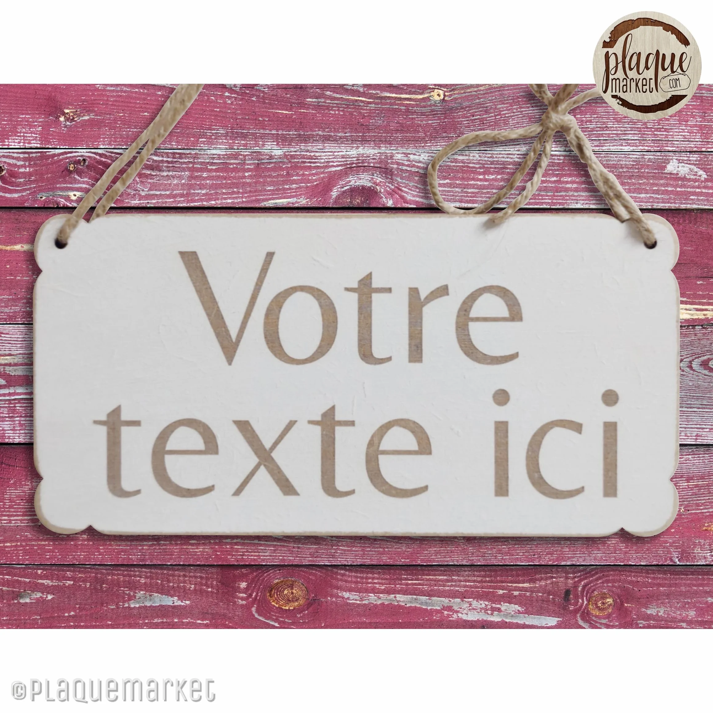 Panneau en Bois Personnalisée avec Votre Texte Plaque de Porte Cadeau Suspendre Maison