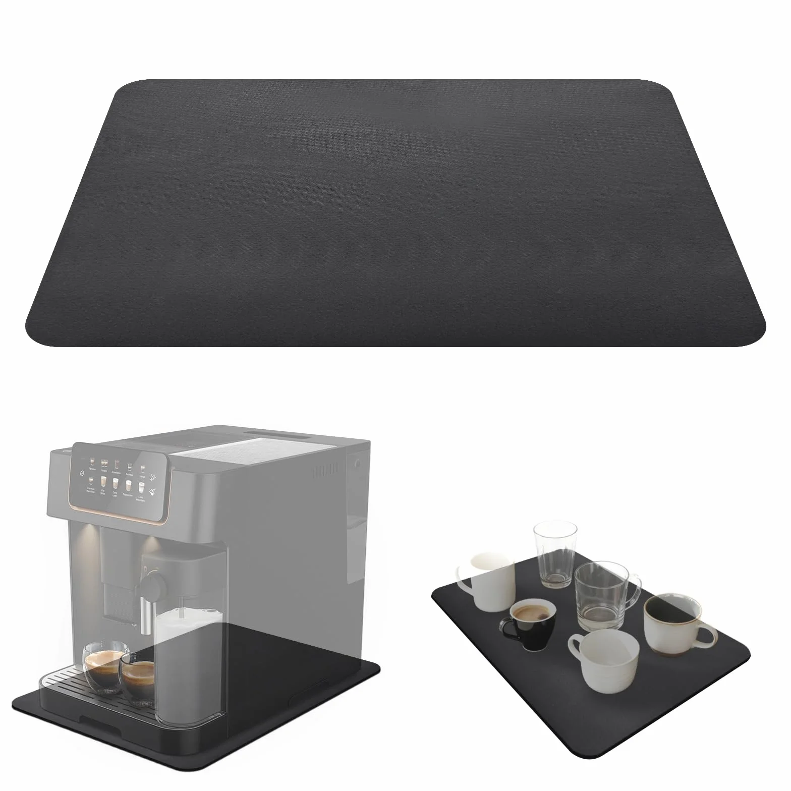 Sous-plat pour Machine à Café 40x30 cm Tapis de Protection Anti-gouttes