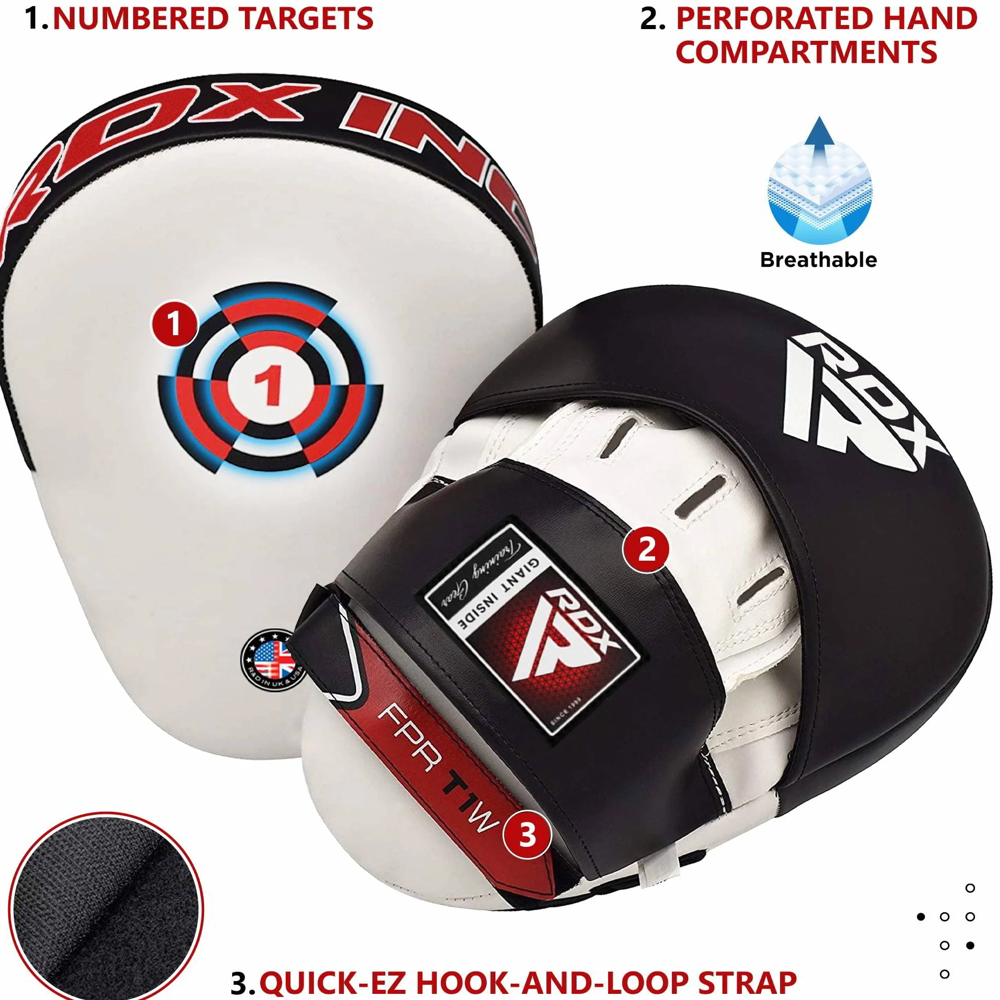 RDX Pattes d'ours Boxe MMA Incurvé Art Martiaux Bouclier Pao Muay Thai Kick Boxing Bouclier de Frappe Cible D'entraînement Mitaines Focus Pads Sports de Combat Taekwondo